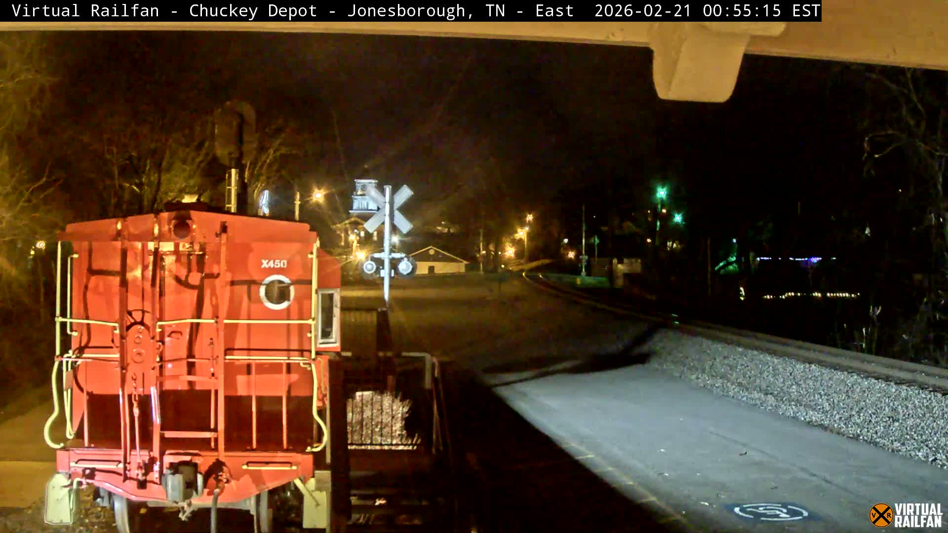 Jonesborough, Chuckey Railroad Depot Museum Railroad Crossing Live Cam - Jonesborough, Washington Tennessee, USA