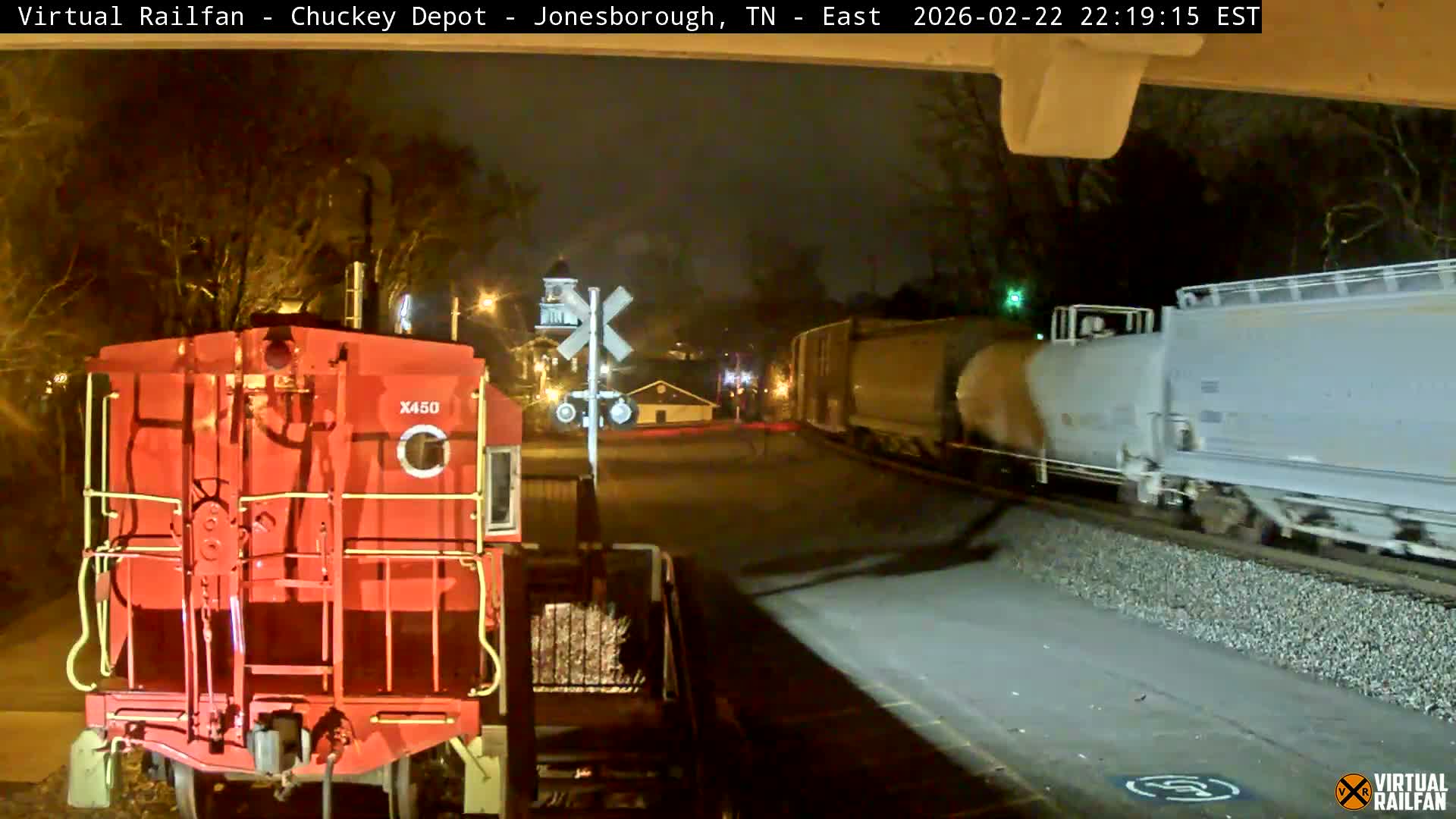 Jonesborough, Chuckey Railroad Depot Museum Railroad Crossing Live Cam - Jonesborough, Washington Tennessee, USA