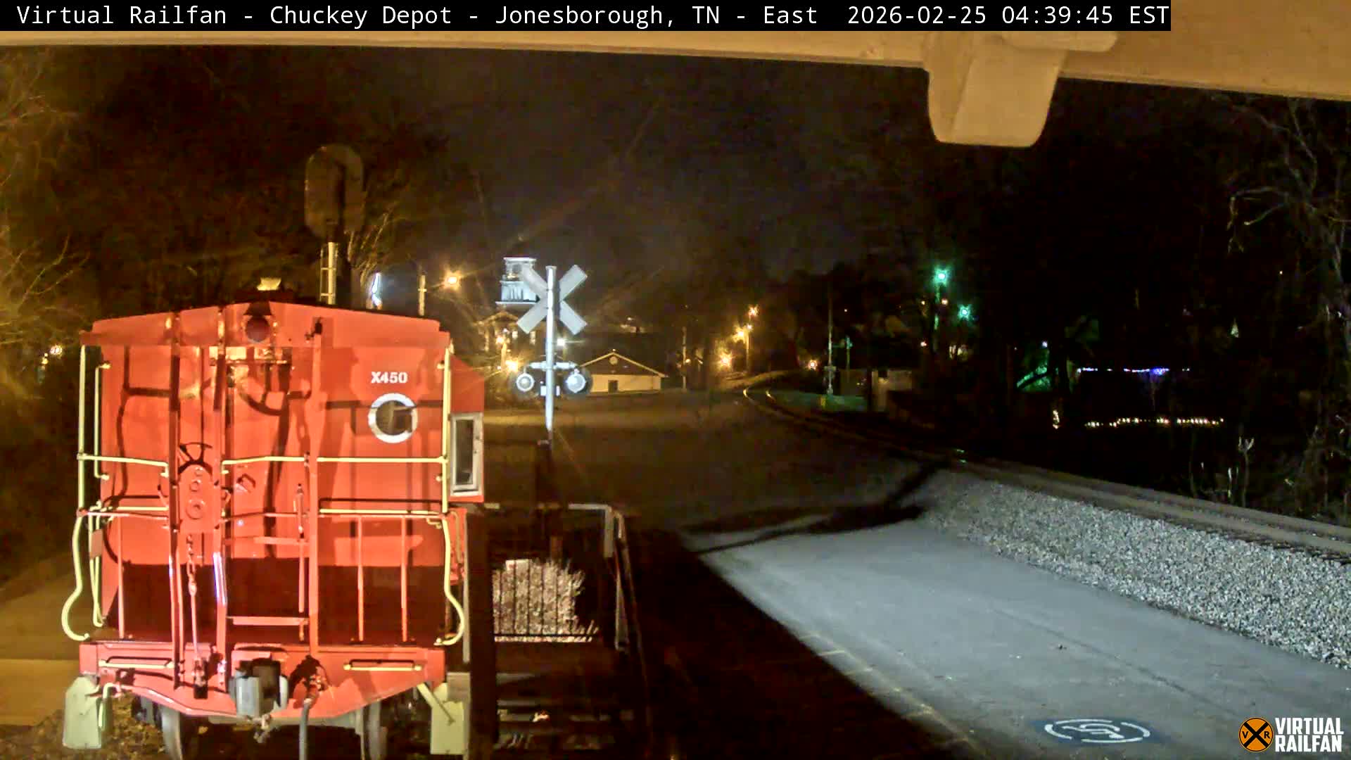 Jonesborough, Chuckey Railroad Depot Museum Railroad Crossing Live Cam - Jonesborough, Washington Tennessee, USA