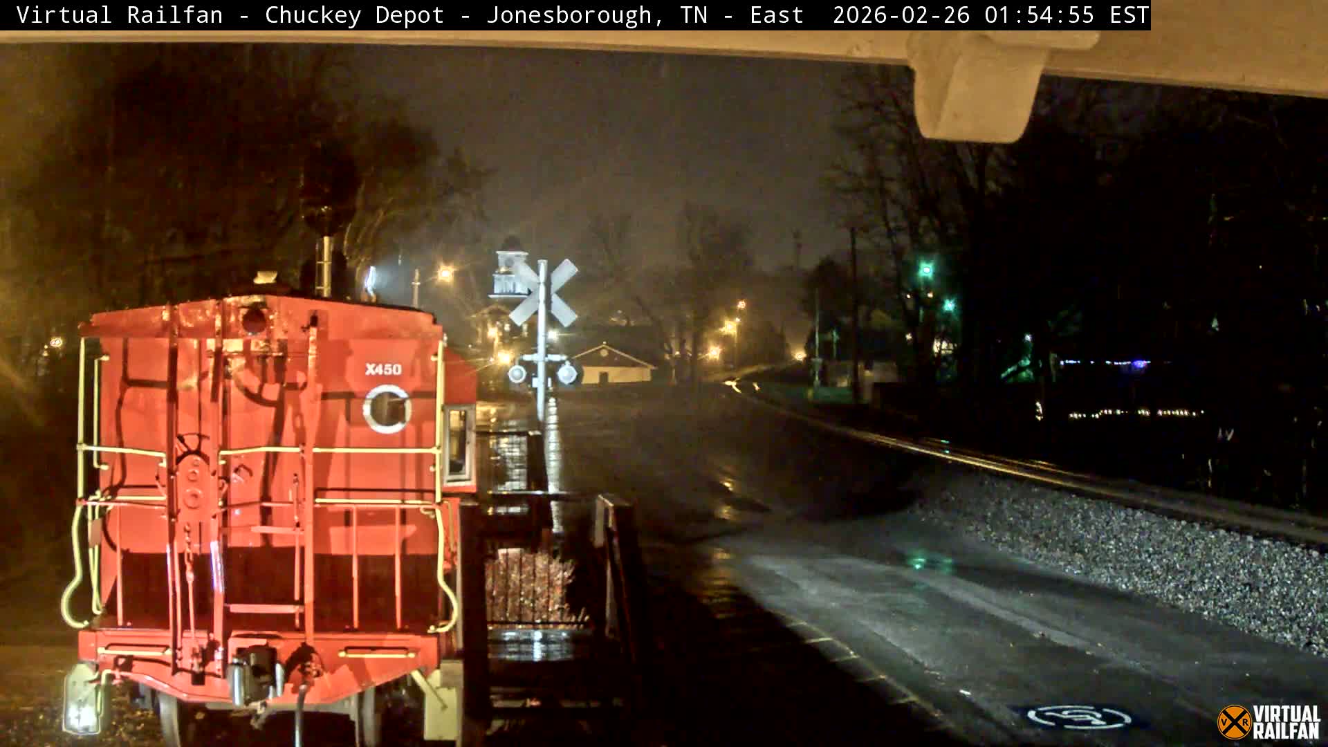 Jonesborough, Chuckey Railroad Depot Museum Railroad Crossing Live Cam - Jonesborough, Washington Tennessee, USA