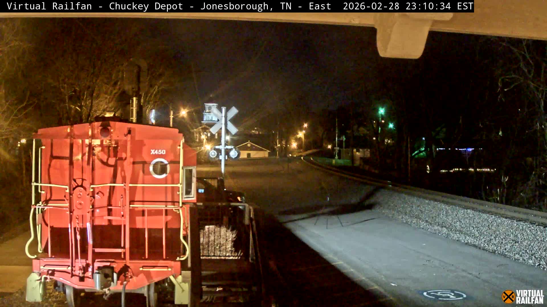 Jonesborough, Chuckey Railroad Depot Museum Railroad Crossing Live Cam - Jonesborough, Washington Tennessee, USA