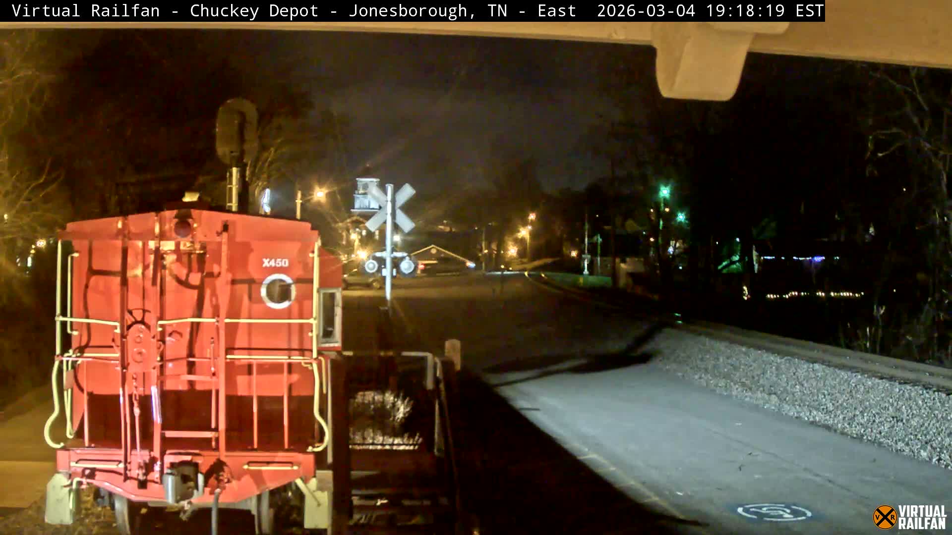 Jonesborough, Chuckey Railroad Depot Museum Railroad Crossing Live Cam - Jonesborough, Washington Tennessee, USA