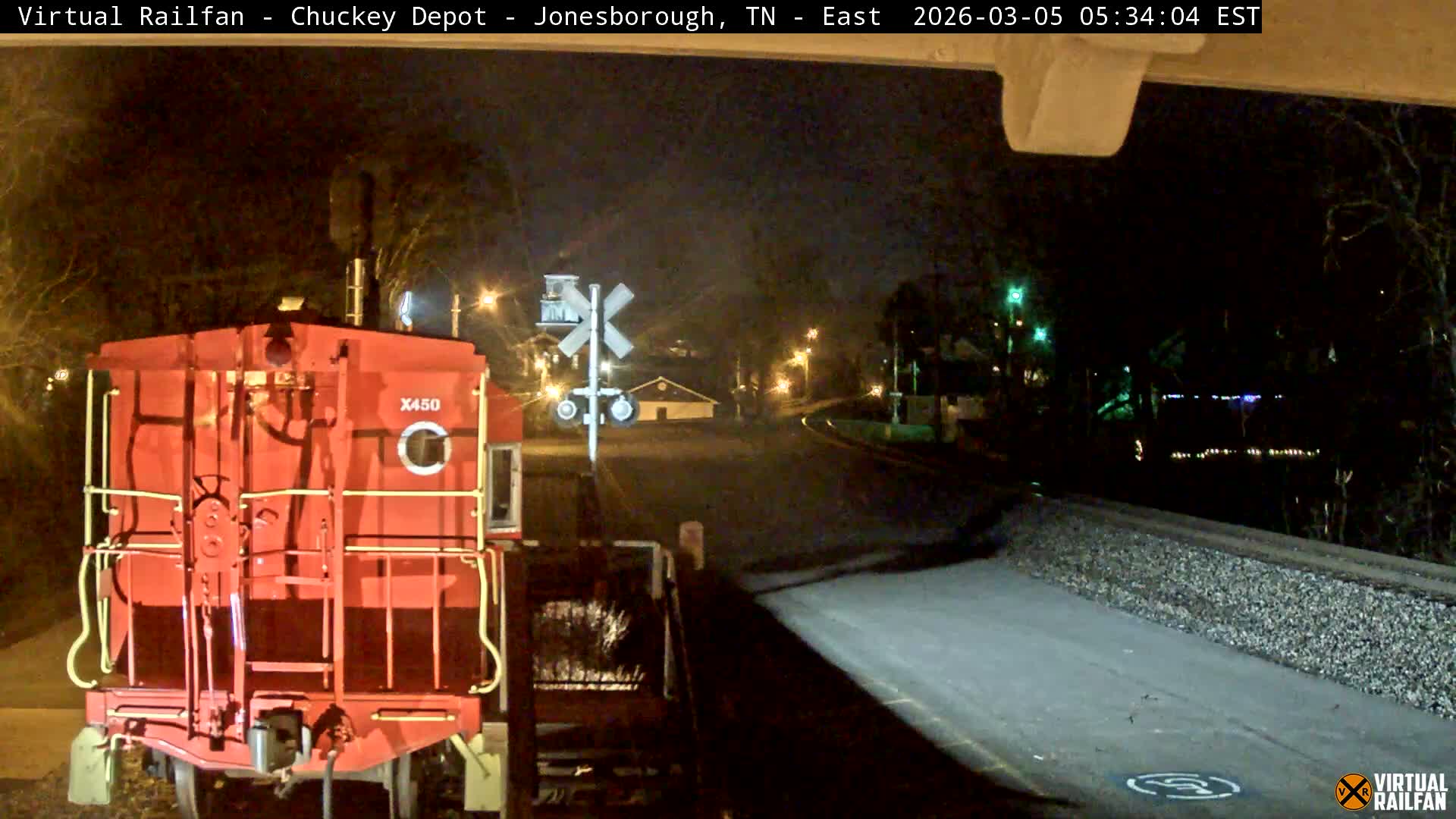 Jonesborough, Chuckey Railroad Depot Museum Railroad Crossing Live Cam - Jonesborough, Washington Tennessee, USA