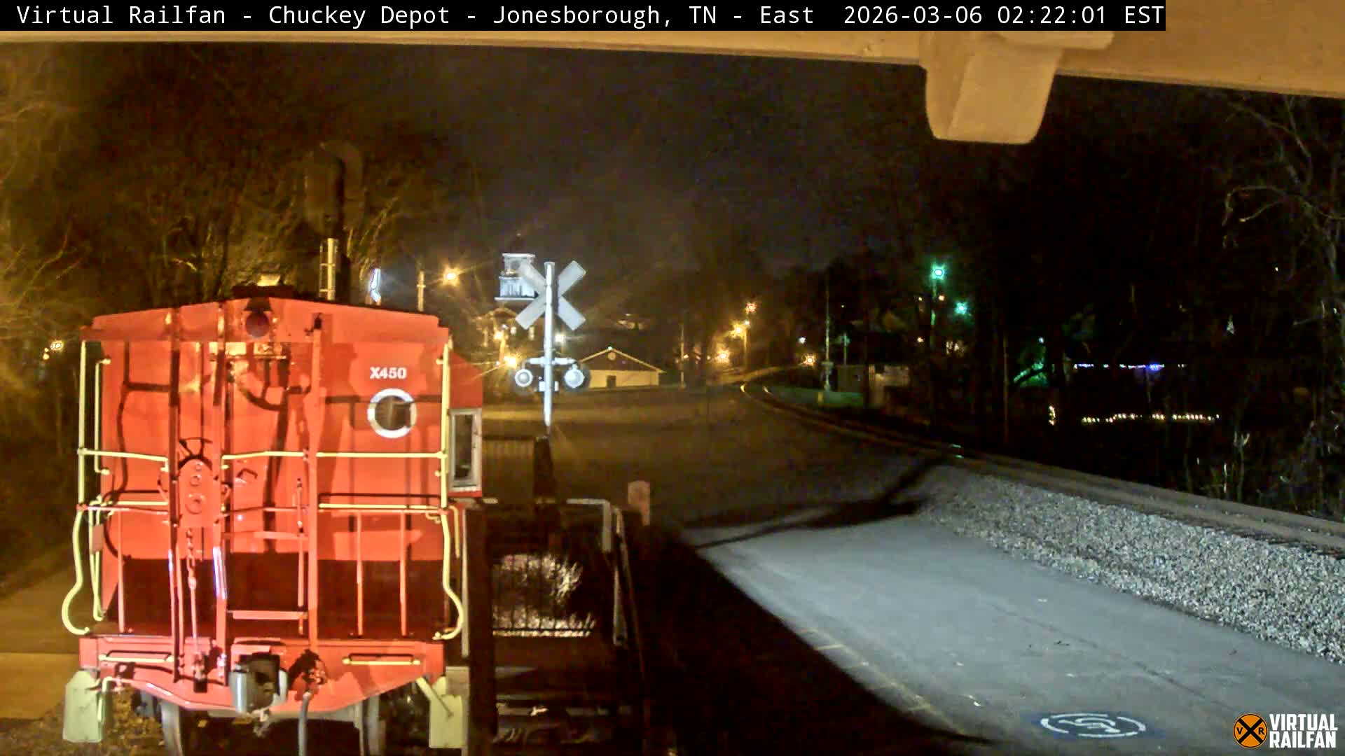 Jonesborough, Chuckey Railroad Depot Museum Railroad Crossing Live Cam - Jonesborough, Washington Tennessee, USA