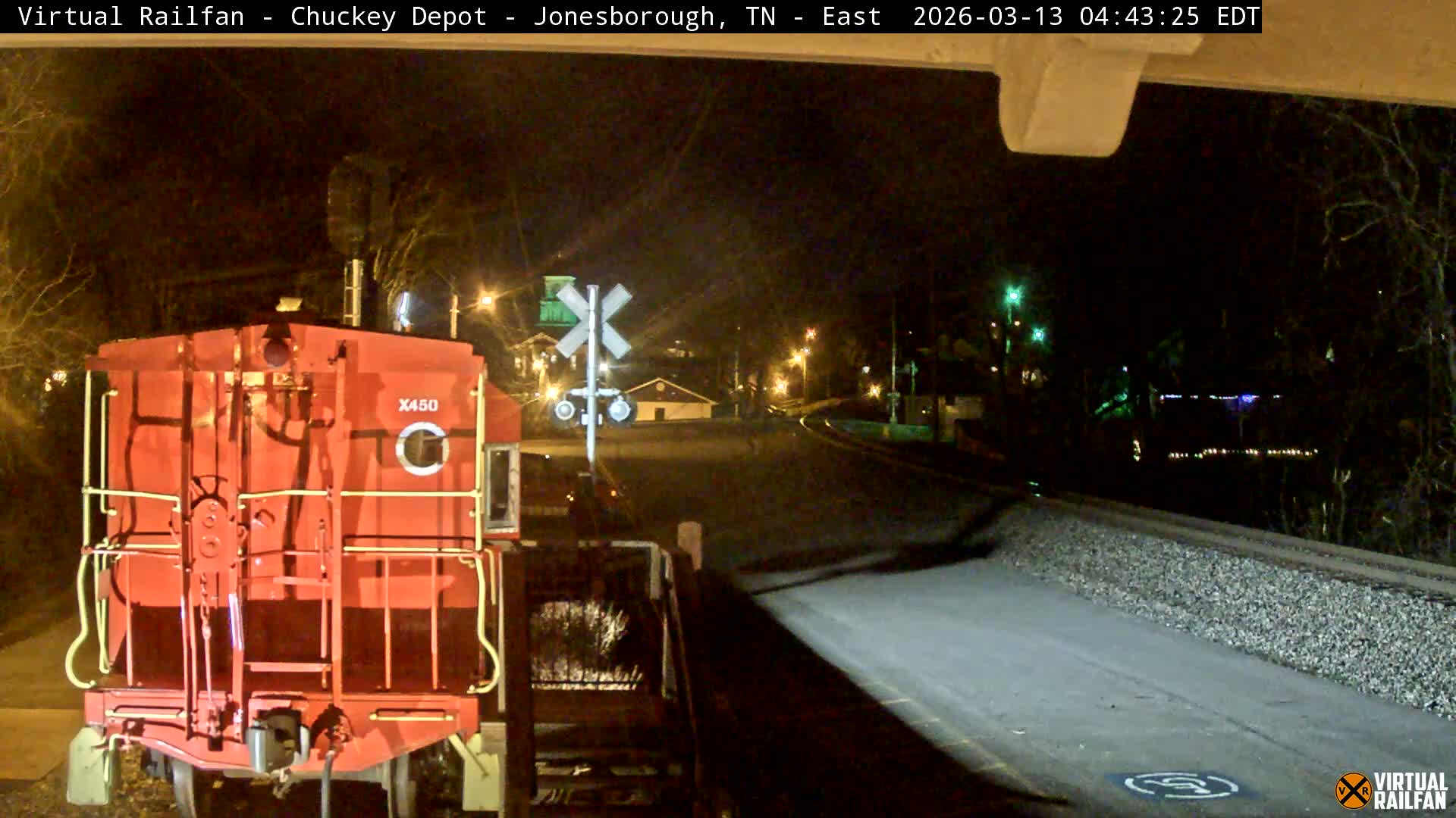 Jonesborough, Chuckey Railroad Depot Museum Railroad Crossing Live Cam - Jonesborough, Washington Tennessee, USA
