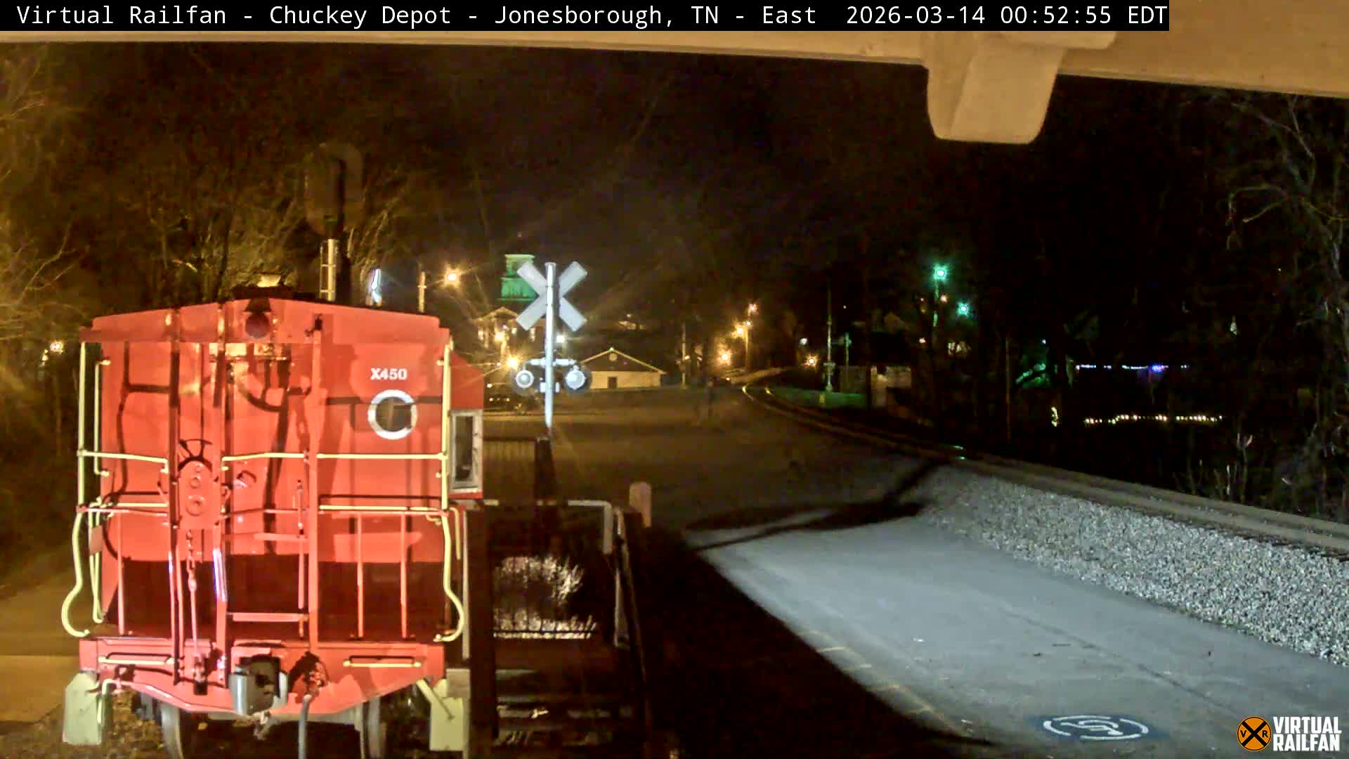 Jonesborough, Chuckey Railroad Depot Museum Railroad Crossing Live Cam - Jonesborough, Washington Tennessee, USA