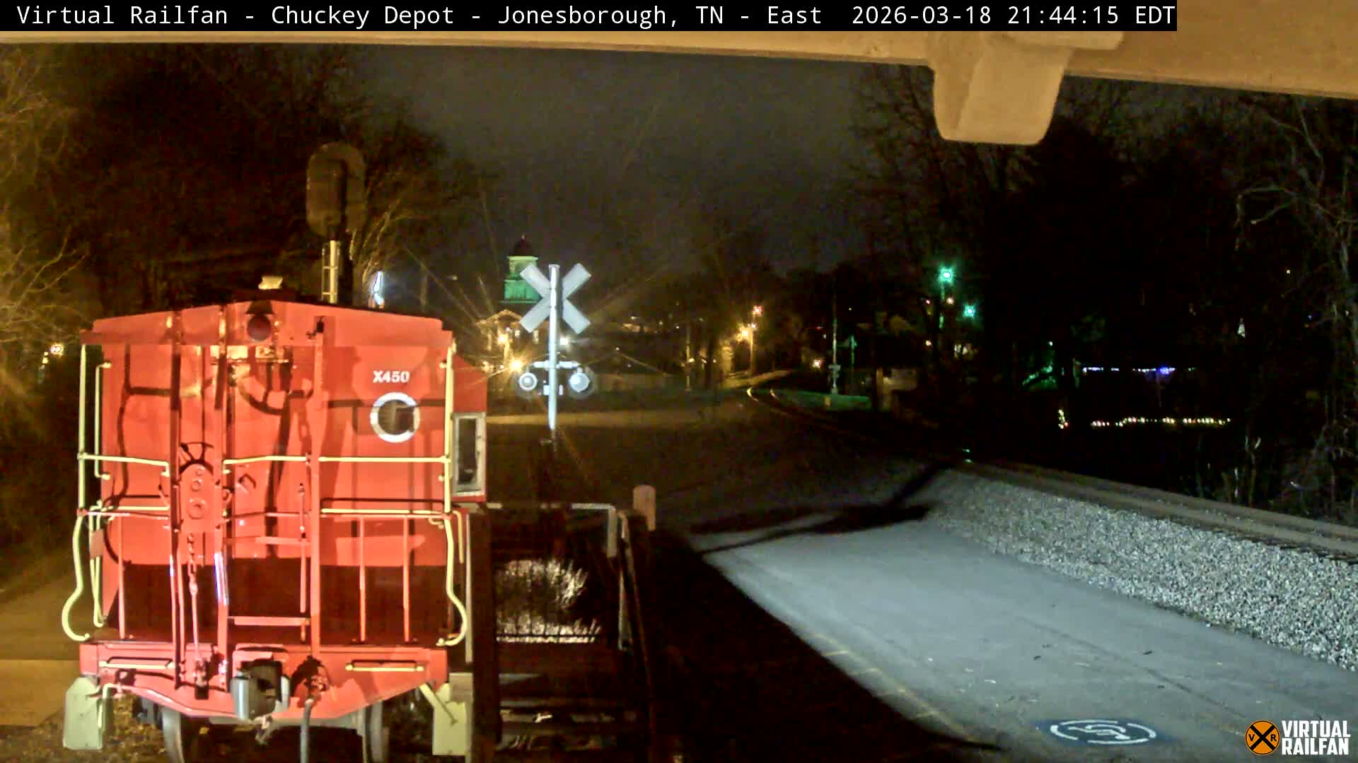 Jonesborough, Chuckey Railroad Depot Museum Railroad Crossing Live Cam - Jonesborough, Washington Tennessee, USA