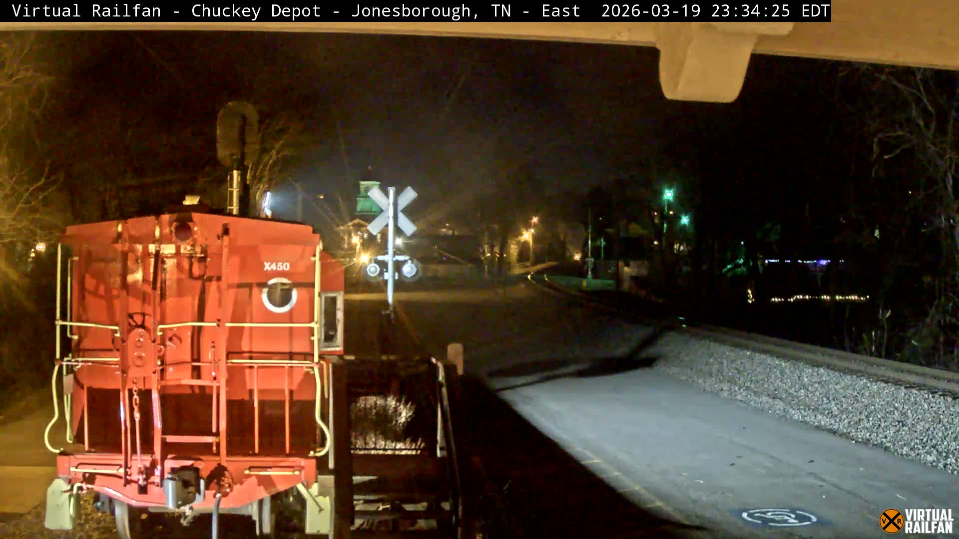 Jonesborough, Chuckey Railroad Depot Museum Railroad Crossing Live Cam - Jonesborough, Washington Tennessee, USA