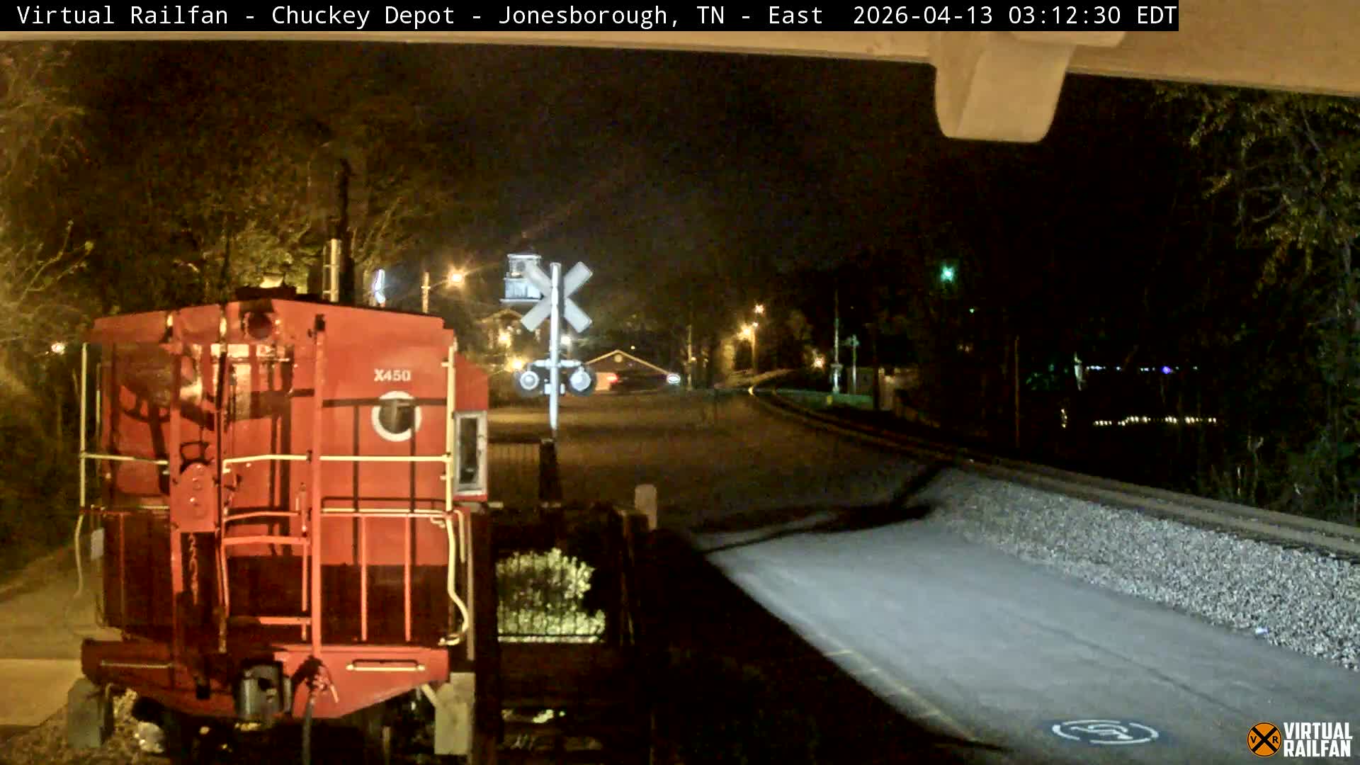 Jonesborough, Chuckey Railroad Depot Museum Railroad Crossing Live Cam - Jonesborough, Washington Tennessee, USA