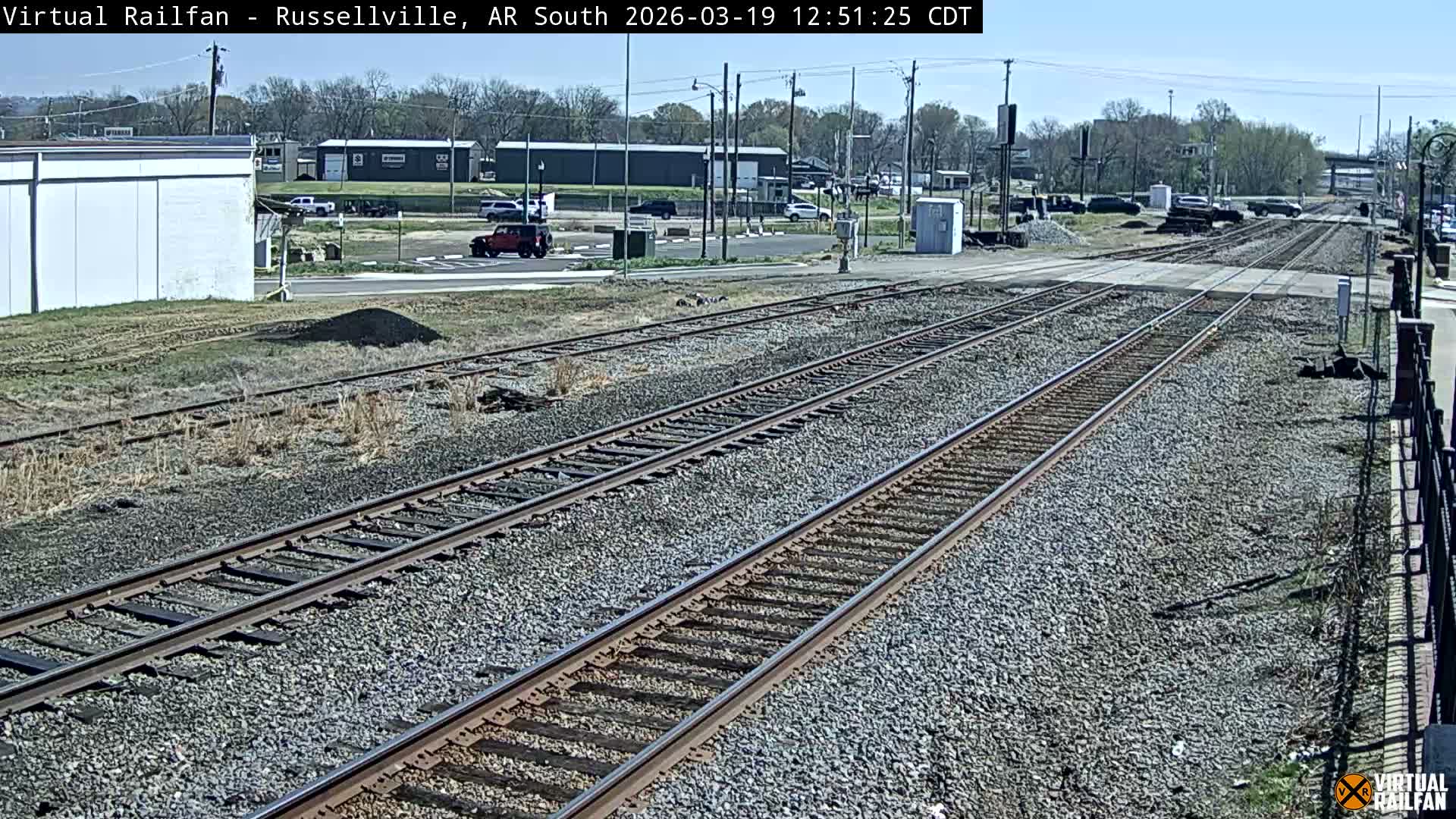 Russellville Railroad Crossing Junction Live Cam - Russellville, Pope, Arkansas, USA 
