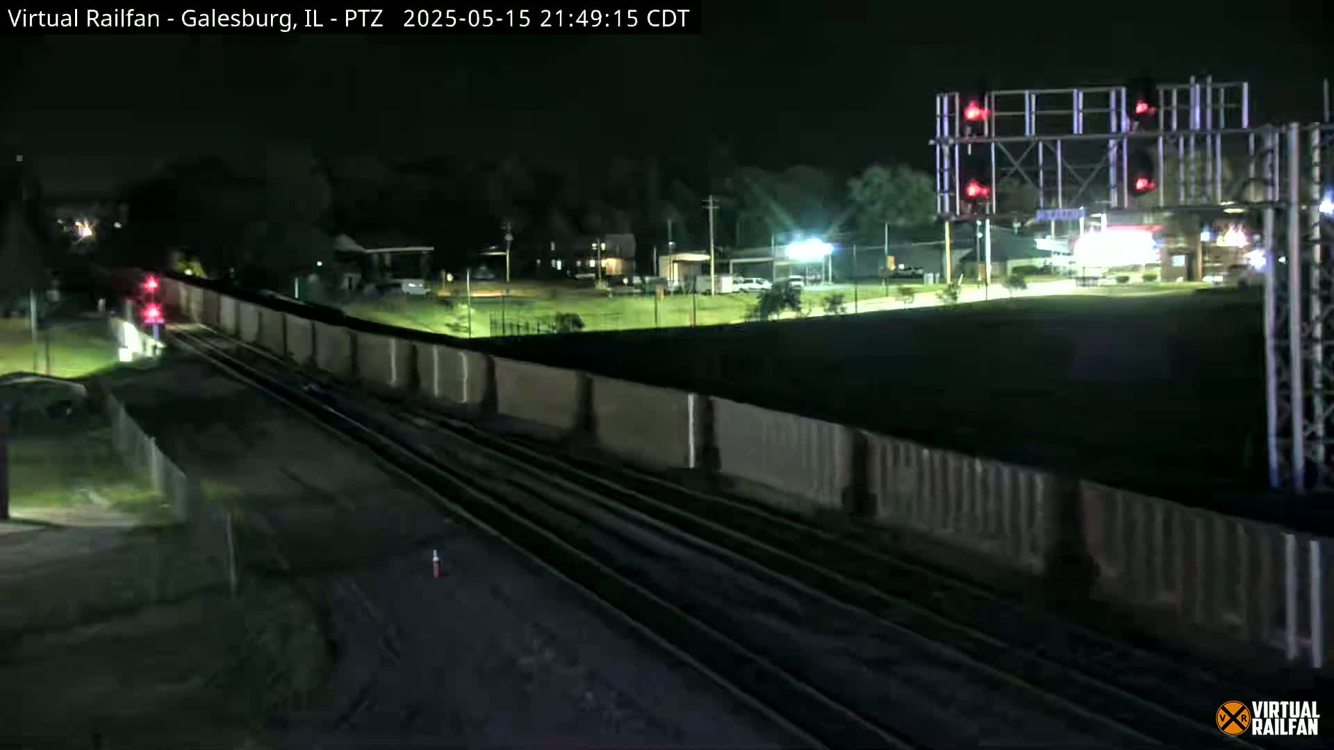 Galesburg City Skyline & Galesburg  Railway Station Railroad Crossing Junction Live Cam- Galesburg, Knox, Illinois, USA