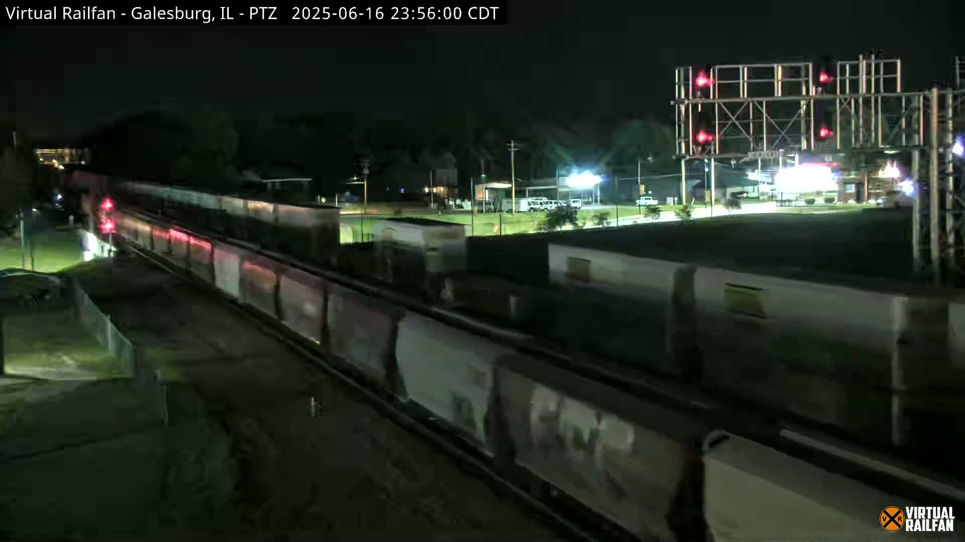 Galesburg City Skyline & Galesburg  Railway Station Railroad Crossing Junction Live Cam- Galesburg, Knox, Illinois, USA