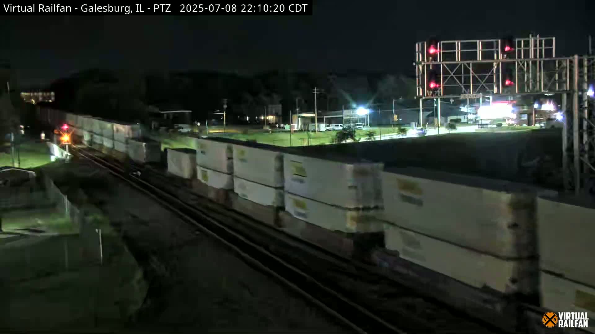 Galesburg City Skyline & Galesburg  Railway Station Railroad Crossing Junction Live Cam- Galesburg, Knox, Illinois, USA