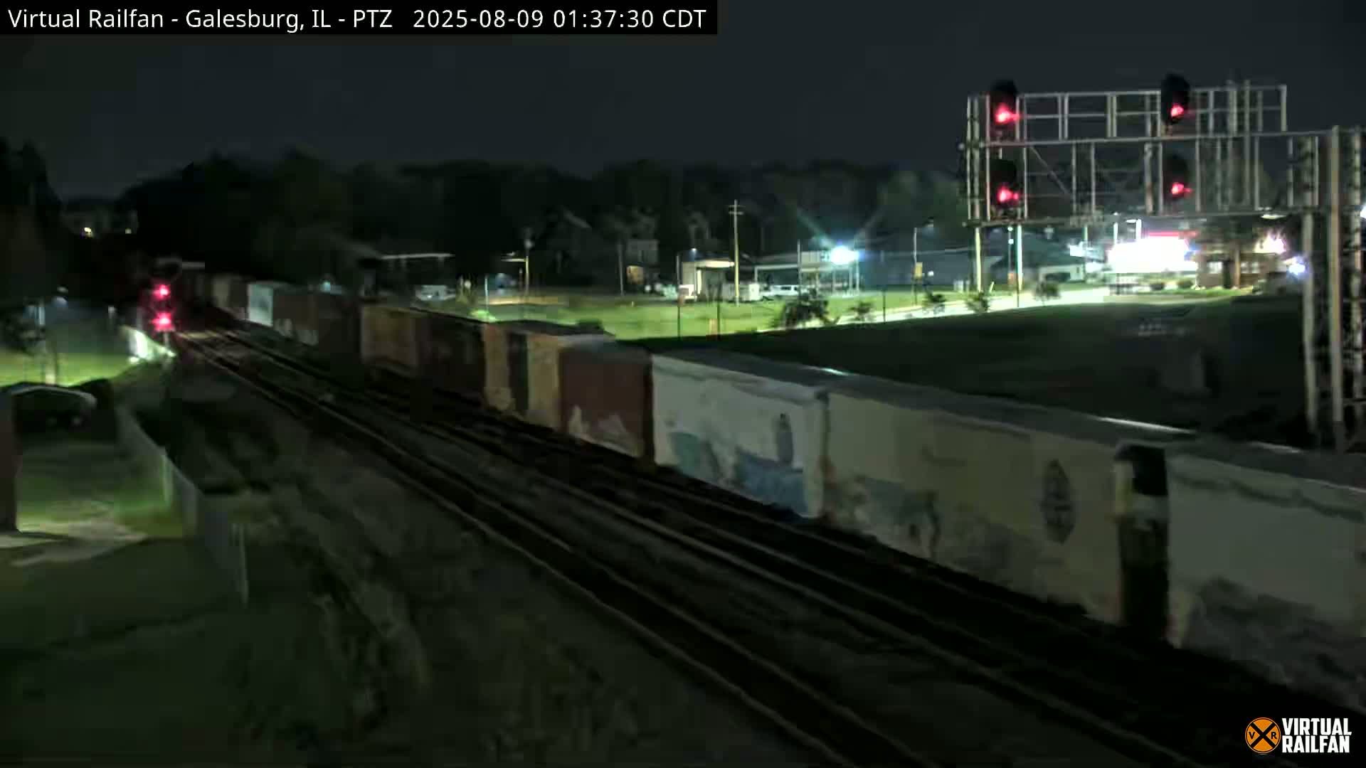 Galesburg City Skyline & Galesburg  Railway Station Railroad Crossing Junction Live Cam- Galesburg, Knox, Illinois, USA