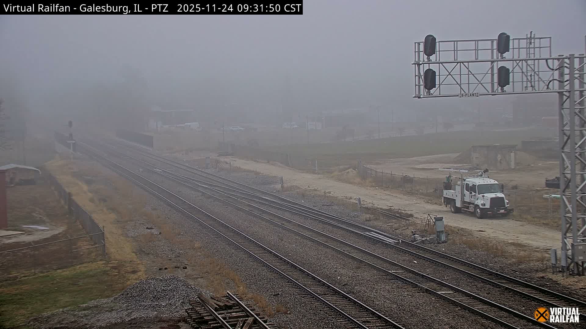 Galesburg City Skyline & Galesburg  Railway Station Railroad Crossing Junction Live Cam- Galesburg, Knox, Illinois, USA