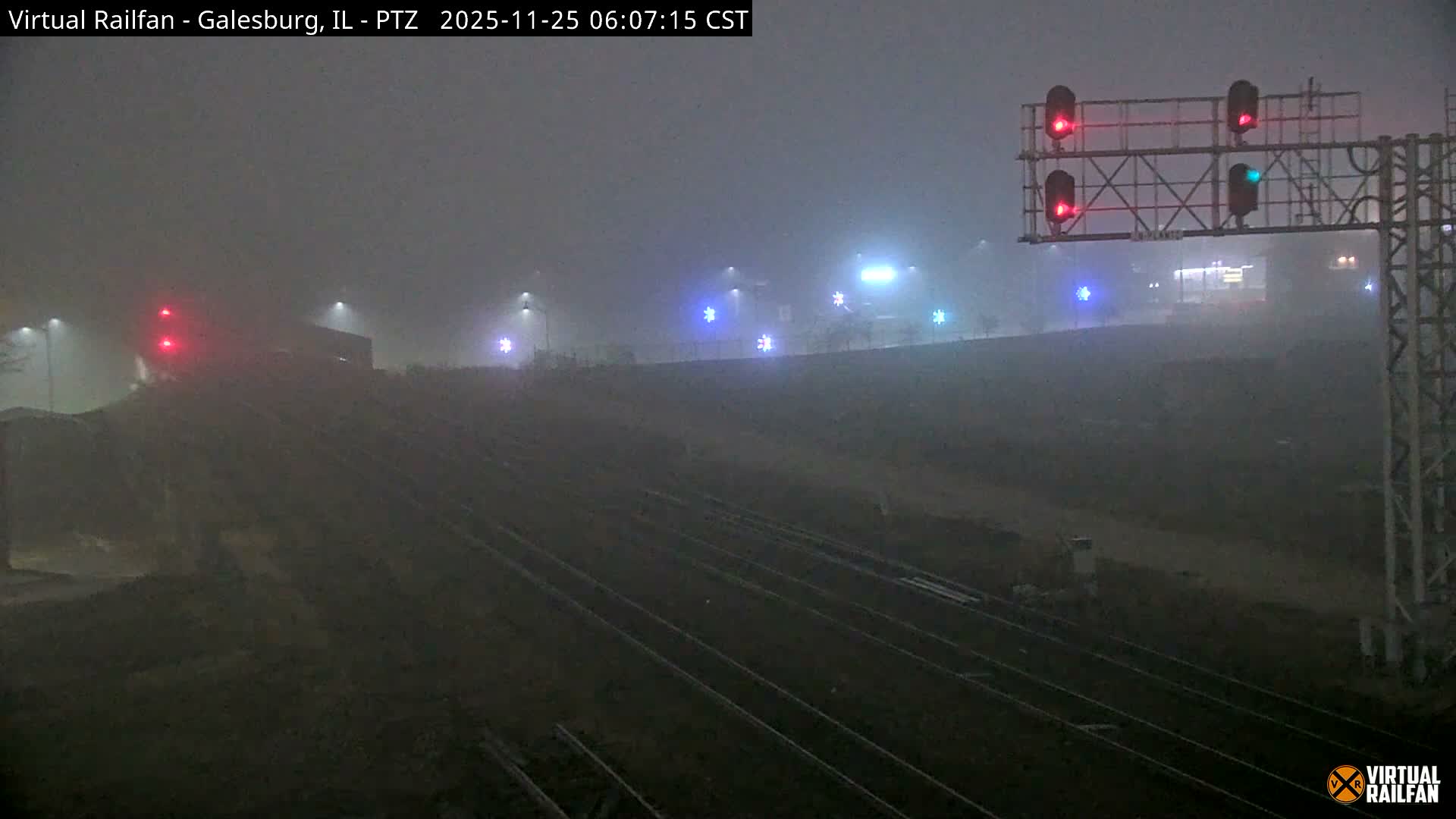 Galesburg City Skyline & Galesburg  Railway Station Railroad Crossing Junction Live Cam- Galesburg, Knox, Illinois, USA