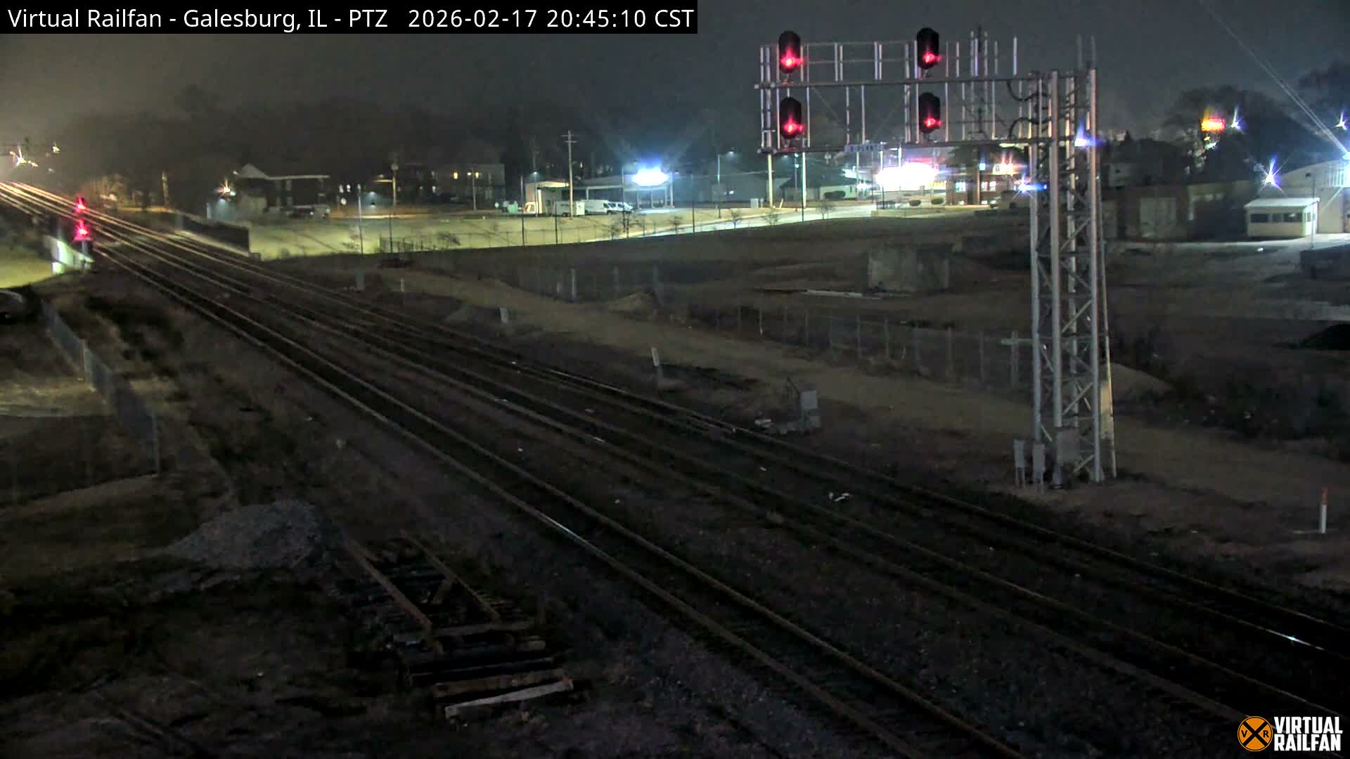 Galesburg City Skyline & Galesburg  Railway Station Railroad Crossing Junction Live Cam- Galesburg, Knox, Illinois, USA