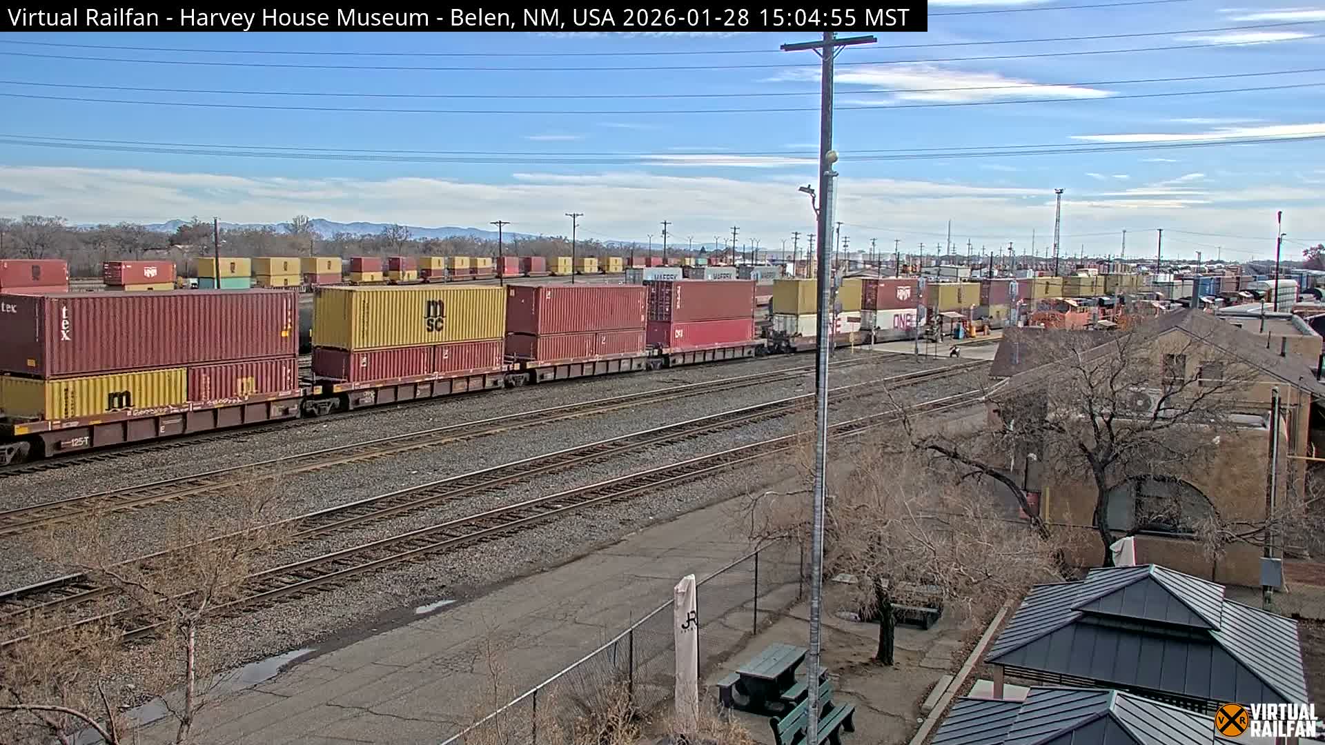 Belen Train Depot & Railroad Crossing Live Cam - Belen, Valencia, New Mexico, USA