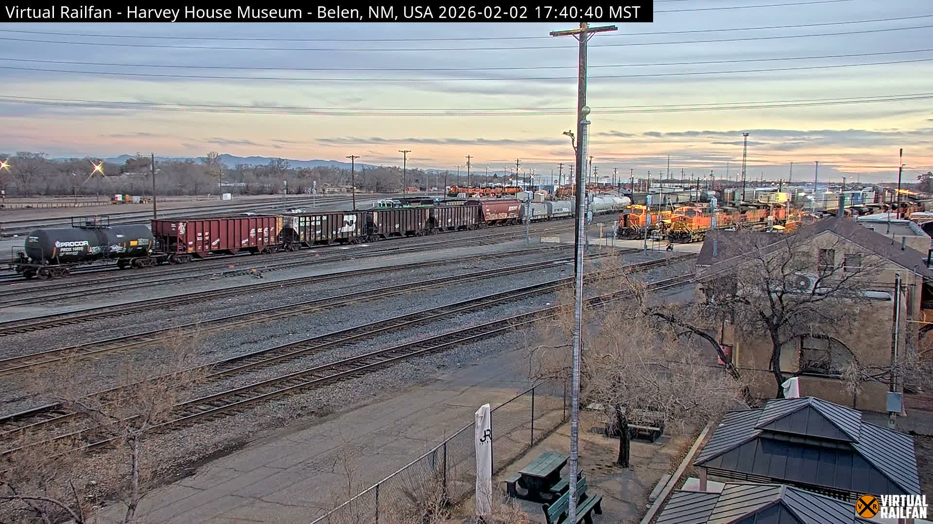Belen Train Depot & Railroad Crossing Live Cam - Belen, Valencia, New Mexico, USA
