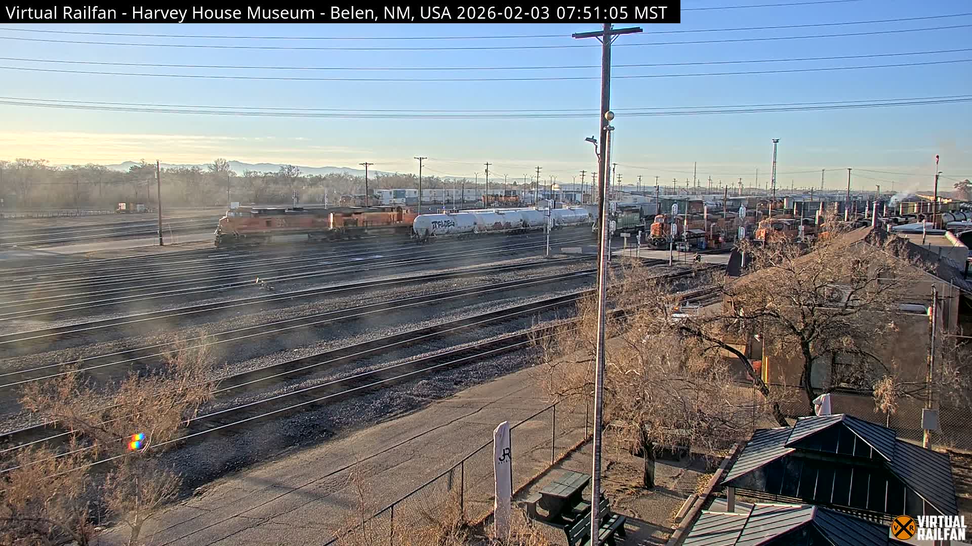 Belen Train Depot & Railroad Crossing Live Cam - Belen, Valencia, New Mexico, USA