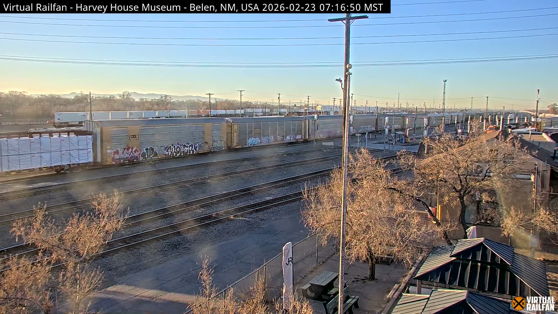 Belen Train Depot & Railroad Crossing Live Cam - Belen, Valencia, New Mexico, USA