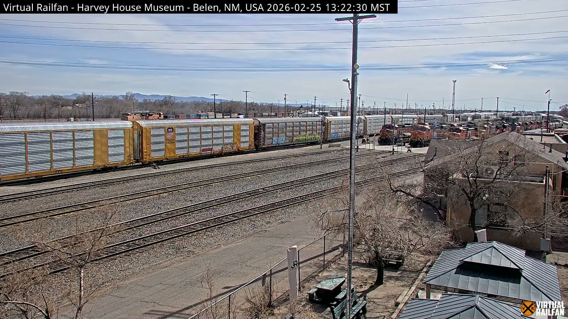 Belen Train Depot & Railroad Crossing Live Cam - Belen, Valencia, New Mexico, USA