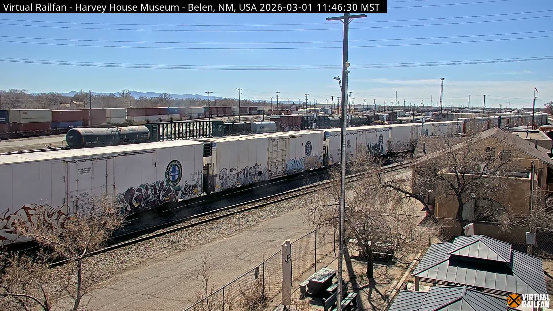Belen Train Depot & Railroad Crossing Live Cam - Belen, Valencia, New Mexico, USA