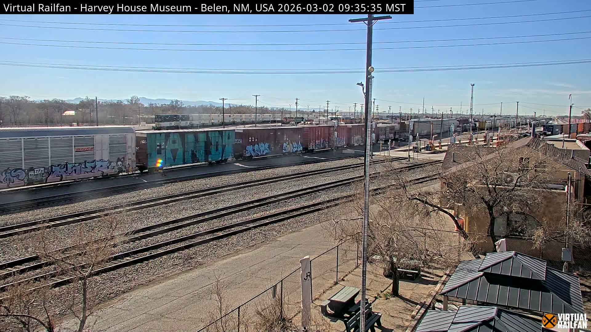 Belen Train Depot & Railroad Crossing Live Cam - Belen, Valencia, New Mexico, USA