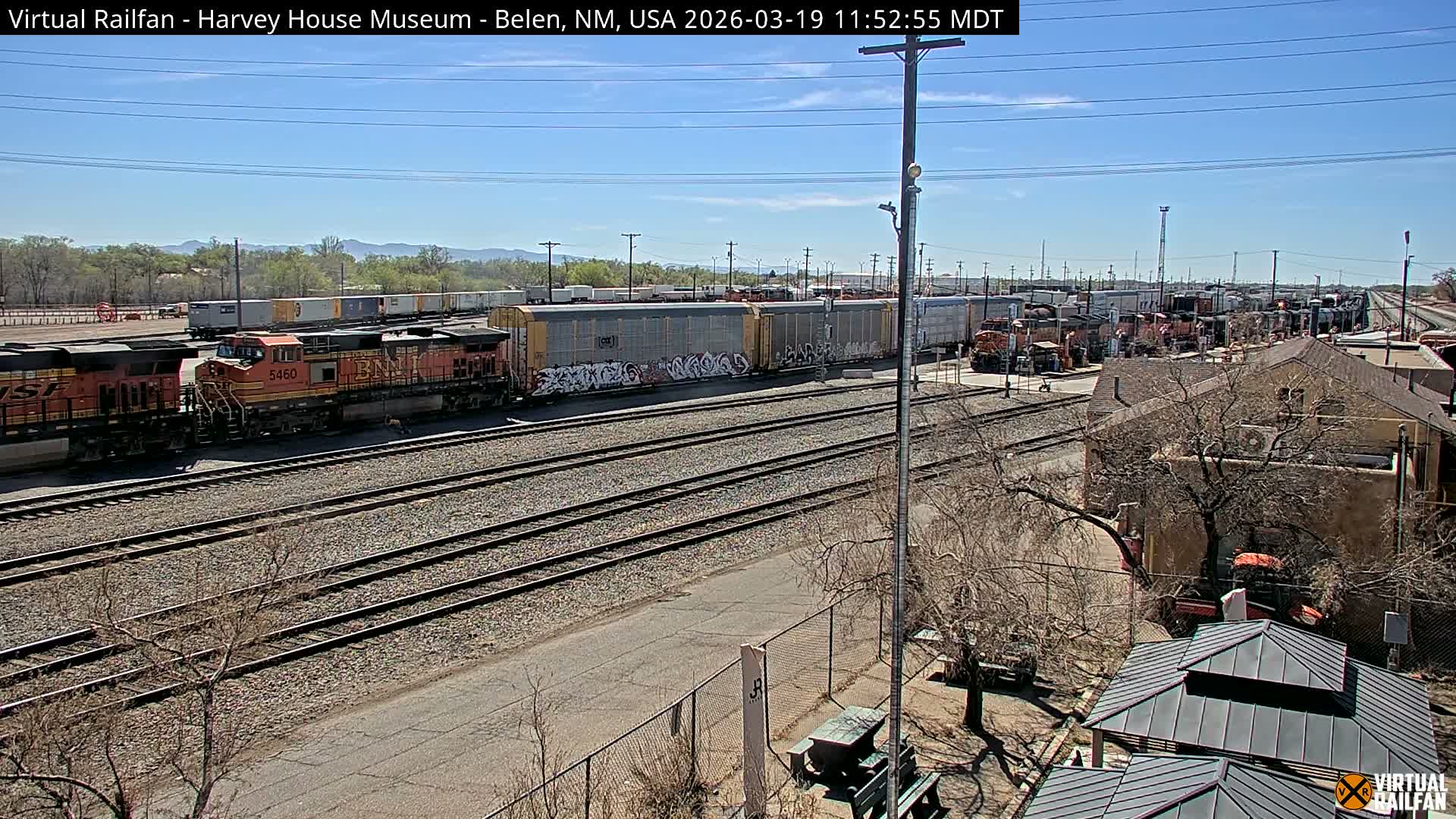 Belen Train Depot & Railroad Crossing Live Cam - Belen, Valencia, New Mexico, USA