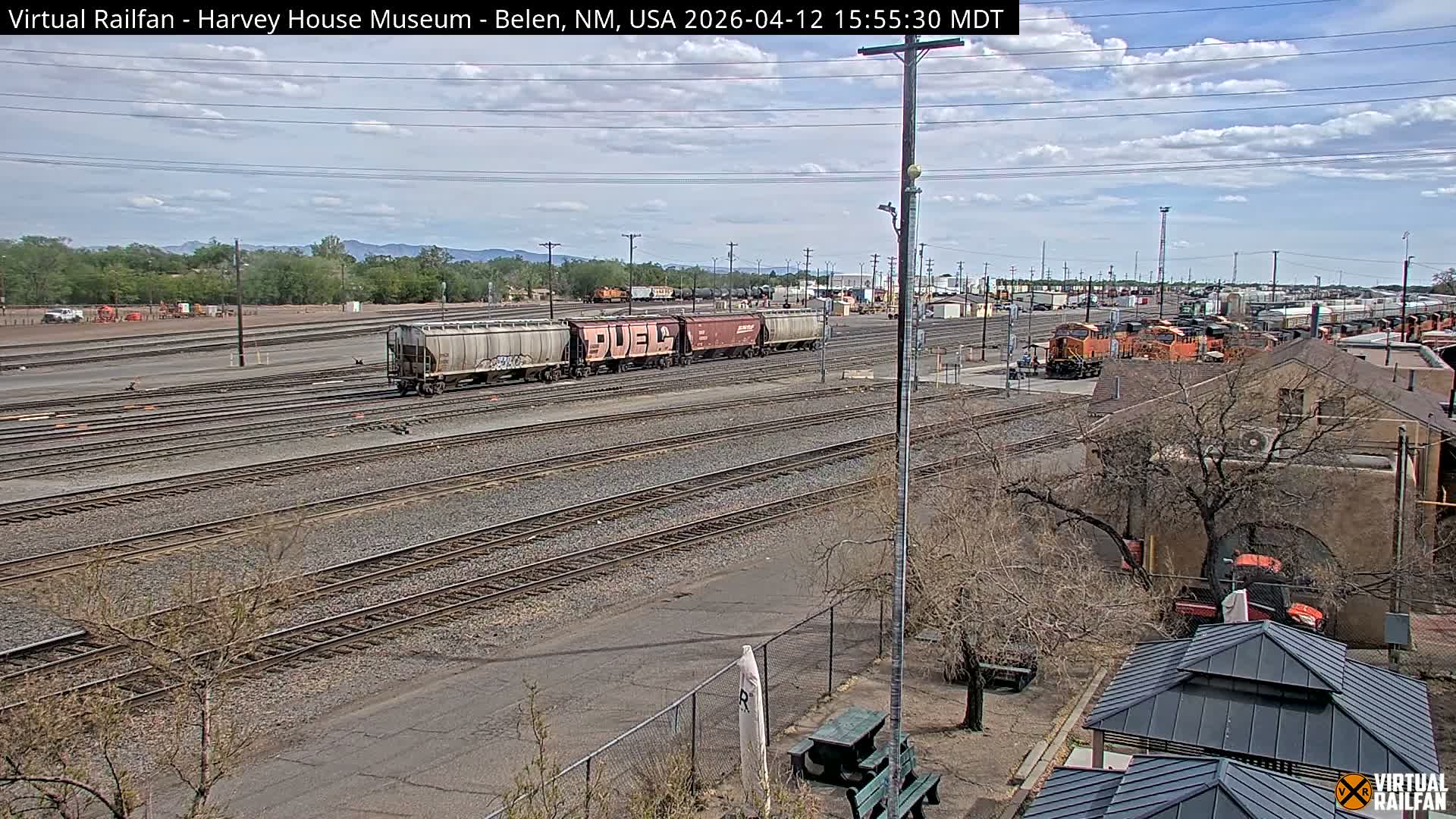 Belen Train Depot & Railroad Crossing Live Cam - Belen, Valencia, New Mexico, USA