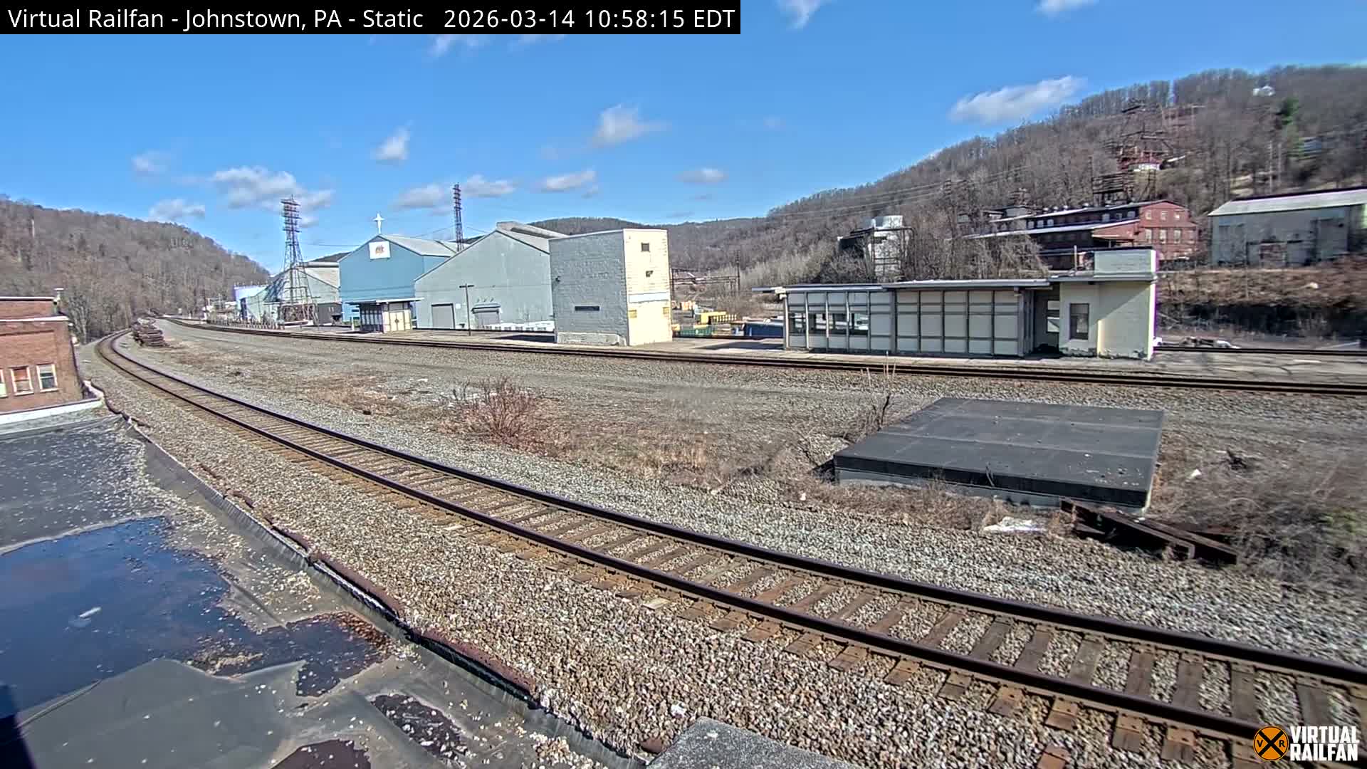 Johnstown Train Station & Railroad Crossing Live Cam - Johnstown, Cambria, Pennsylvania, USA