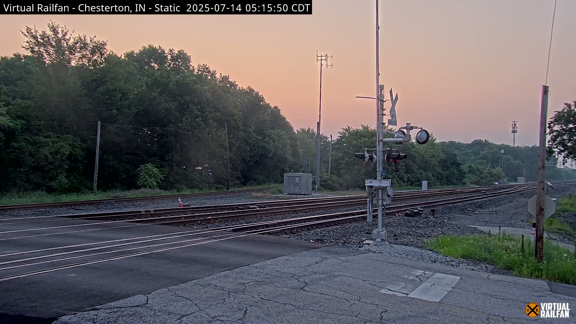 Chesterton Railroad Crossing Porter Junction Live Cam - Chesterton, Porter, Indiana, USA