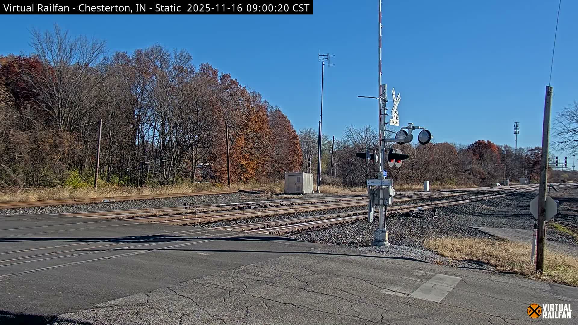 Chesterton Railroad Crossing Porter Junction Live Cam - Chesterton, Porter, Indiana, USA