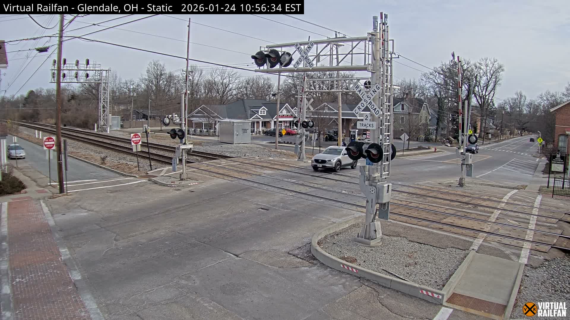 Glendale Railroad Crossing & Junction Live Cam - Glendale, Hamilton, Ohio, USA
