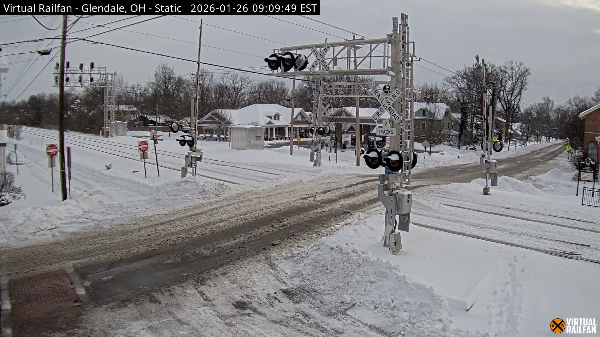 Glendale Railroad Crossing & Junction Live Cam - Glendale, Hamilton, Ohio, USA