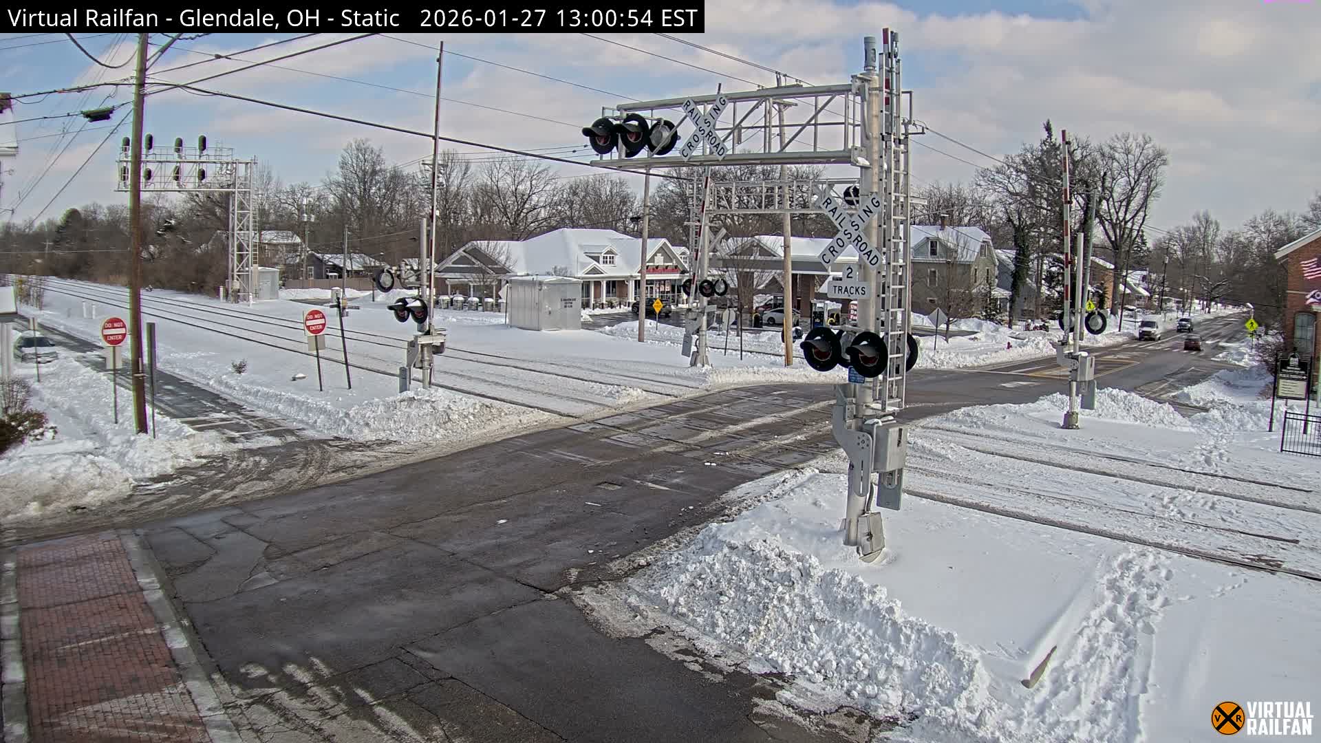 Glendale Railroad Crossing & Junction Live Cam - Glendale, Hamilton, Ohio, USA