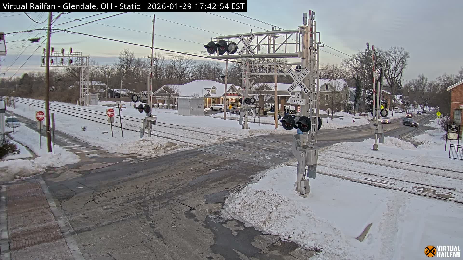 Glendale Railroad Crossing & Junction Live Cam - Glendale, Hamilton, Ohio, USA