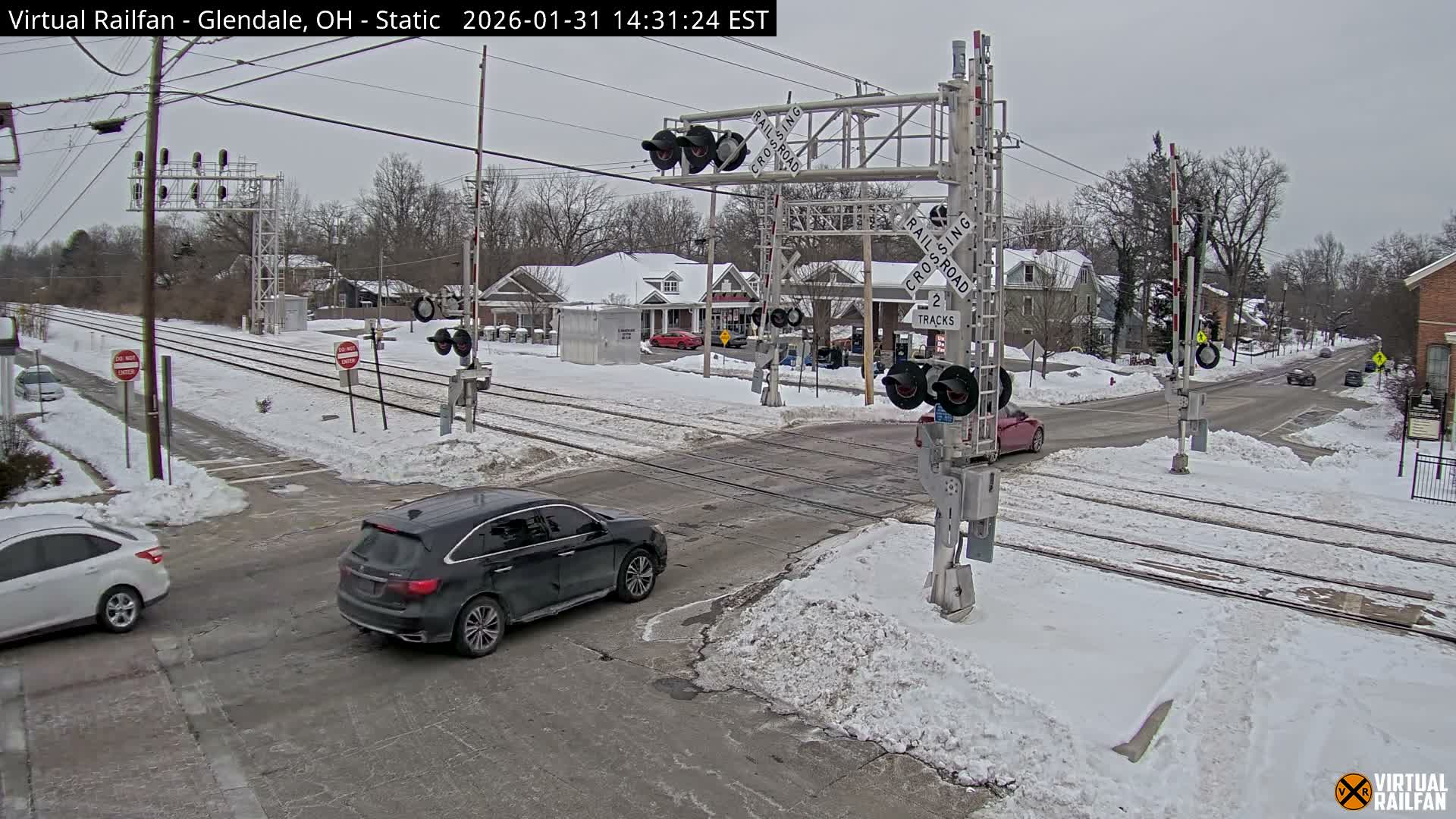 Glendale Railroad Crossing & Junction Live Cam - Glendale, Hamilton, Ohio, USA