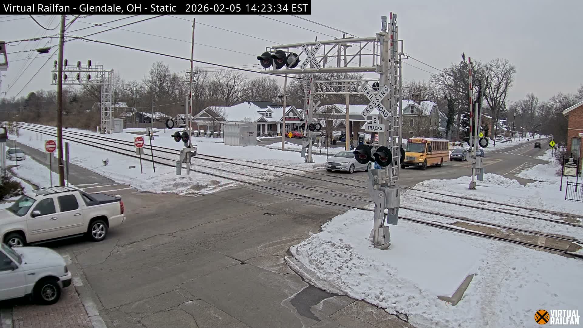 Glendale Railroad Crossing & Junction Live Cam - Glendale, Hamilton, Ohio, USA