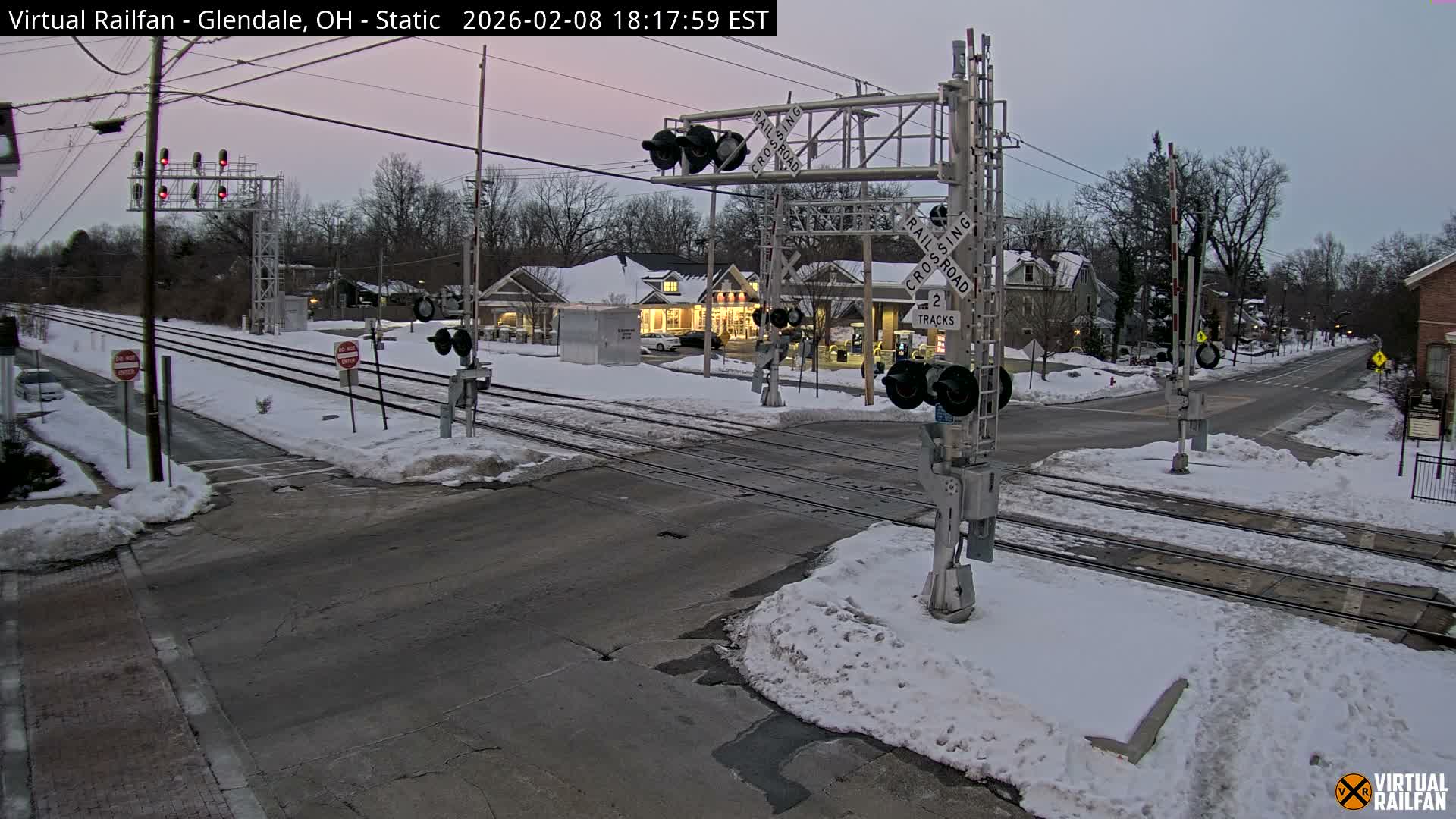 Glendale Railroad Crossing & Junction Live Cam - Glendale, Hamilton, Ohio, USA