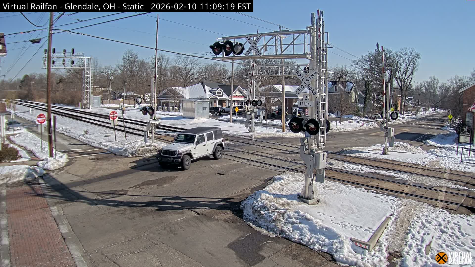 Glendale Railroad Crossing & Junction Live Cam - Glendale, Hamilton, Ohio, USA
