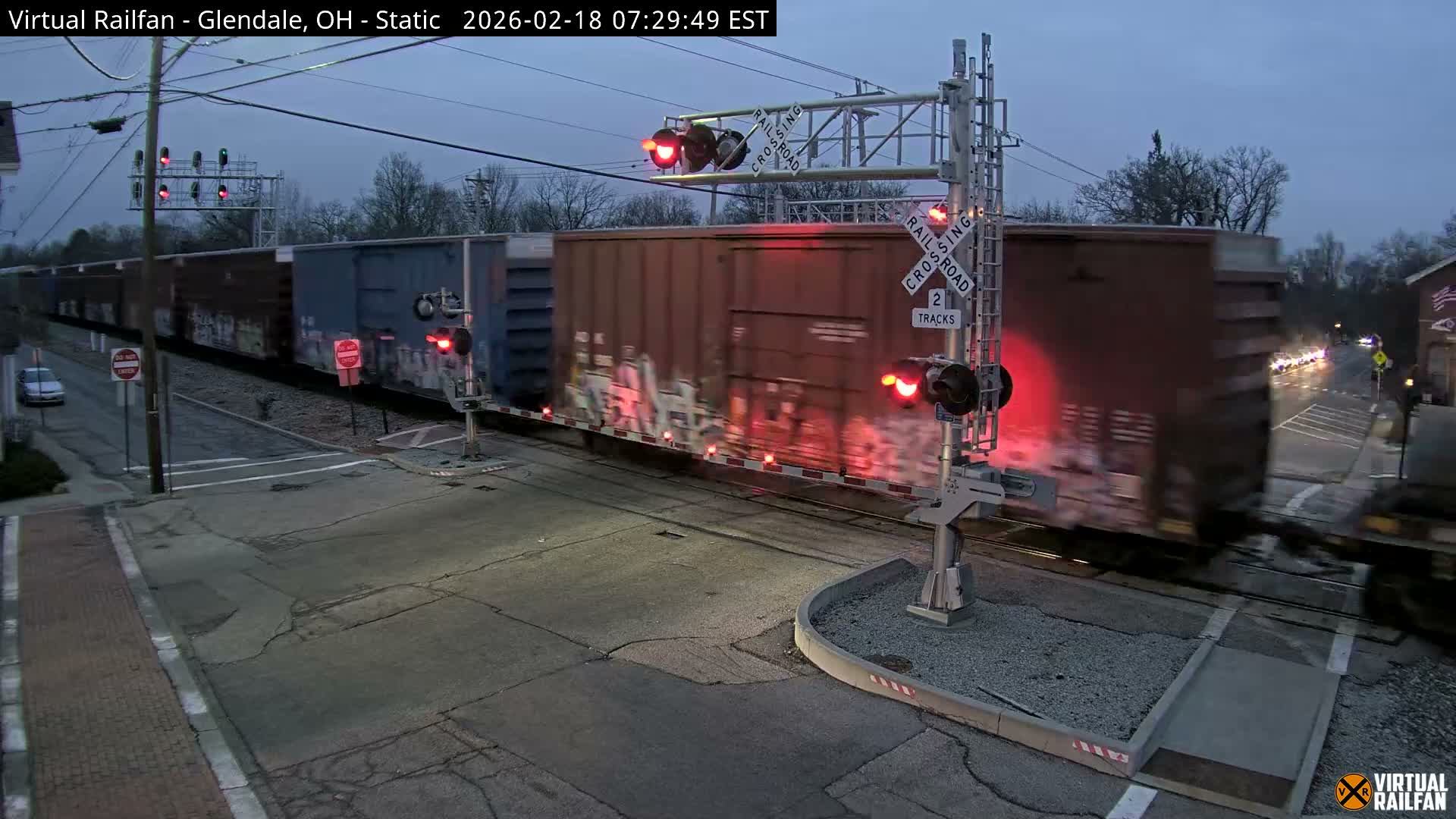 Glendale Railroad Crossing & Junction Live Cam - Glendale, Hamilton, Ohio, USA