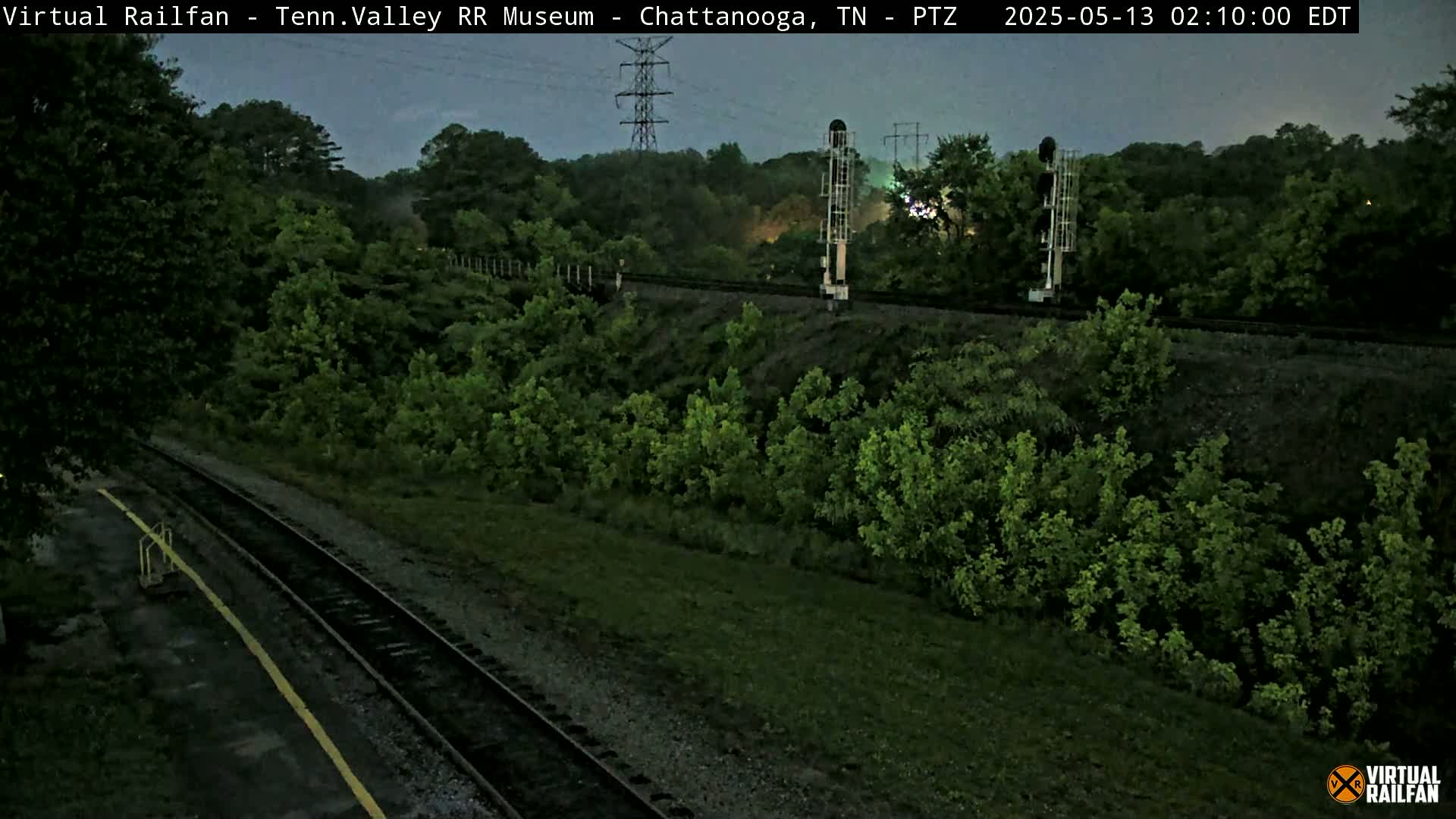 Chattanooga Railroad Crossing from Tennessee Railroad Museum Live Cam - Chattanooga, Hamilton, Tennessee, USA