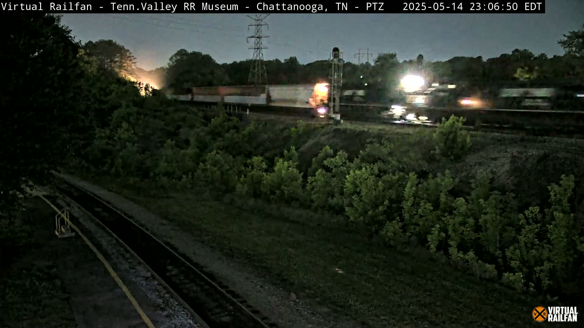 Chattanooga Railroad Crossing from Tennessee Railroad Museum Live Cam - Chattanooga, Hamilton, Tennessee, USA
