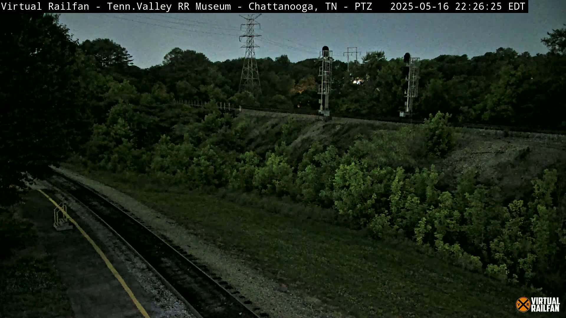 Chattanooga Railroad Crossing from Tennessee Railroad Museum Live Cam - Chattanooga, Hamilton, Tennessee, USA