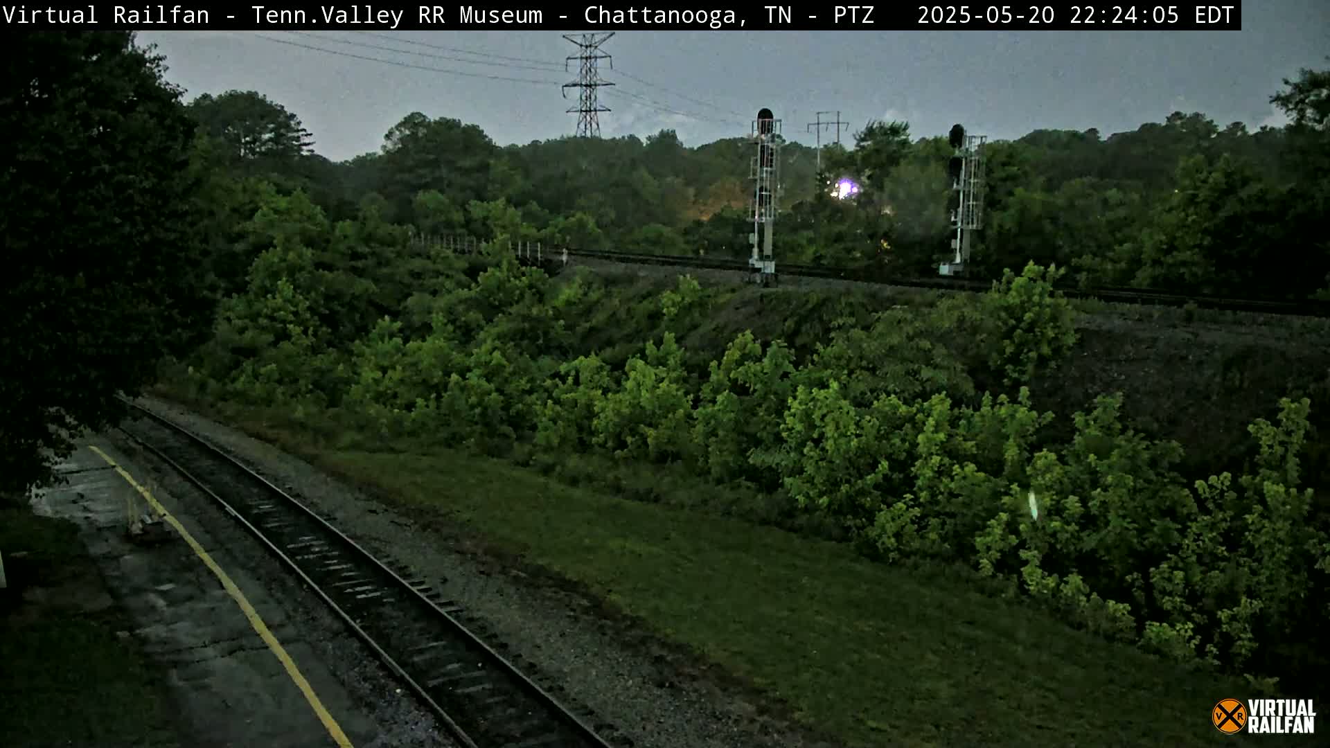 Chattanooga Railroad Crossing from Tennessee Railroad Museum Live Cam - Chattanooga, Hamilton, Tennessee, USA