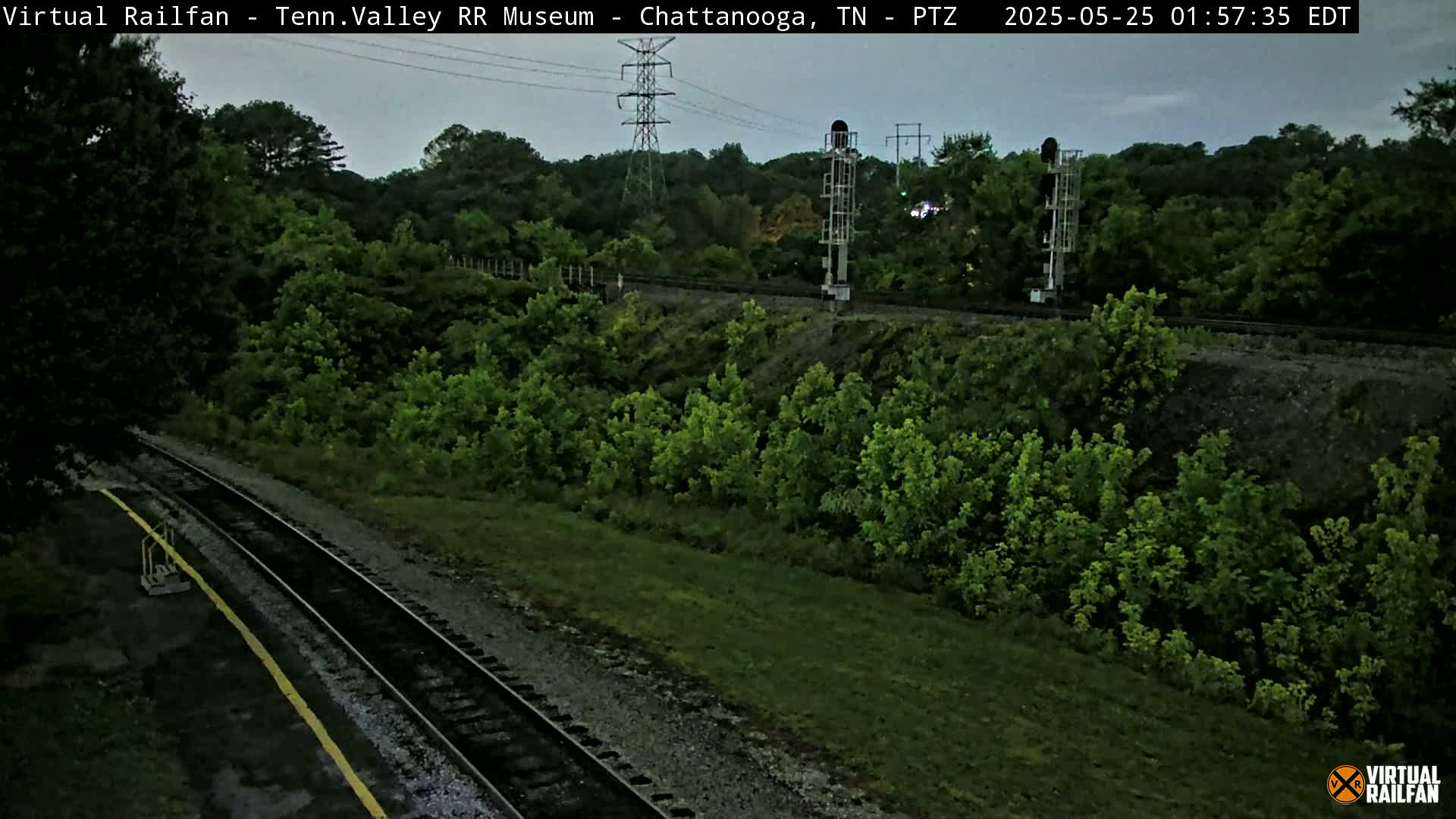 Chattanooga Railroad Crossing from Tennessee Railroad Museum Live Cam - Chattanooga, Hamilton, Tennessee, USA