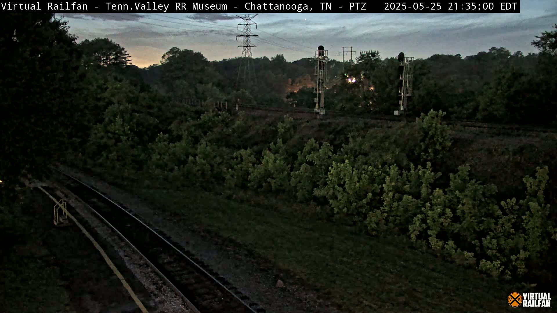 Chattanooga Railroad Crossing from Tennessee Railroad Museum Live Cam - Chattanooga, Hamilton, Tennessee, USA