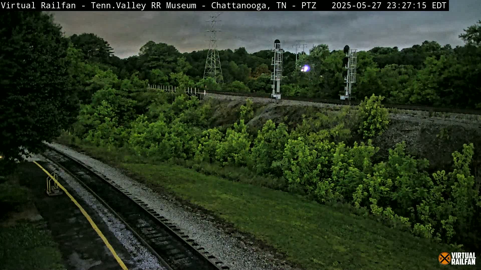 Chattanooga Railroad Crossing from Tennessee Railroad Museum Live Cam - Chattanooga, Hamilton, Tennessee, USA