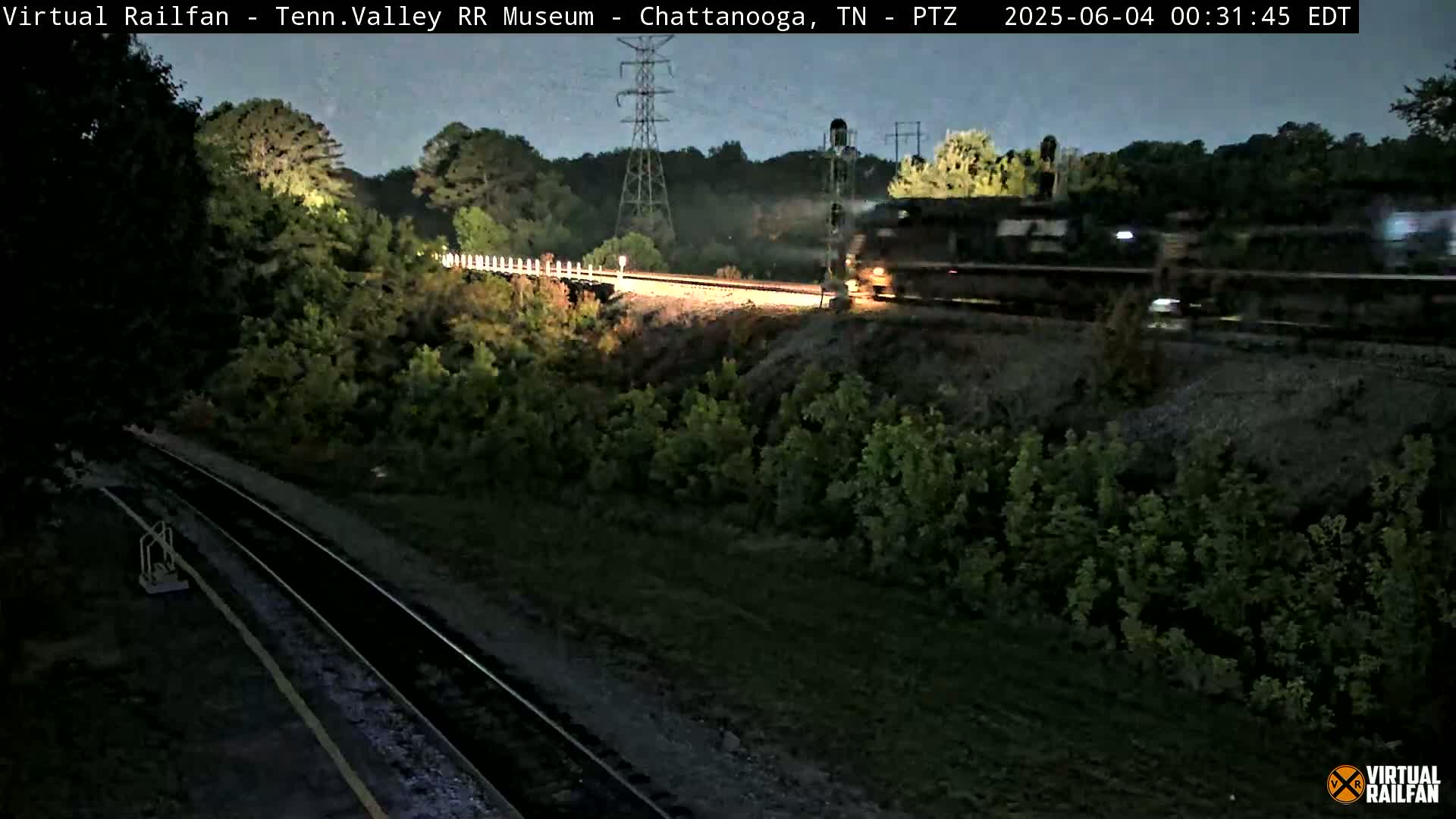 Chattanooga Railroad Crossing from Tennessee Railroad Museum Live Cam - Chattanooga, Hamilton, Tennessee, USA